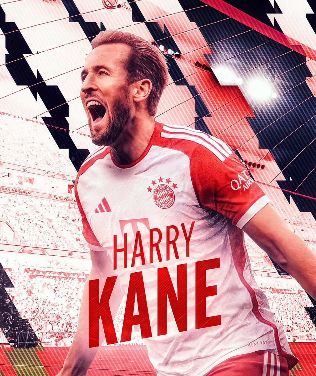 1010x1200 HARRY KANE bayern munich Football A4, Phone