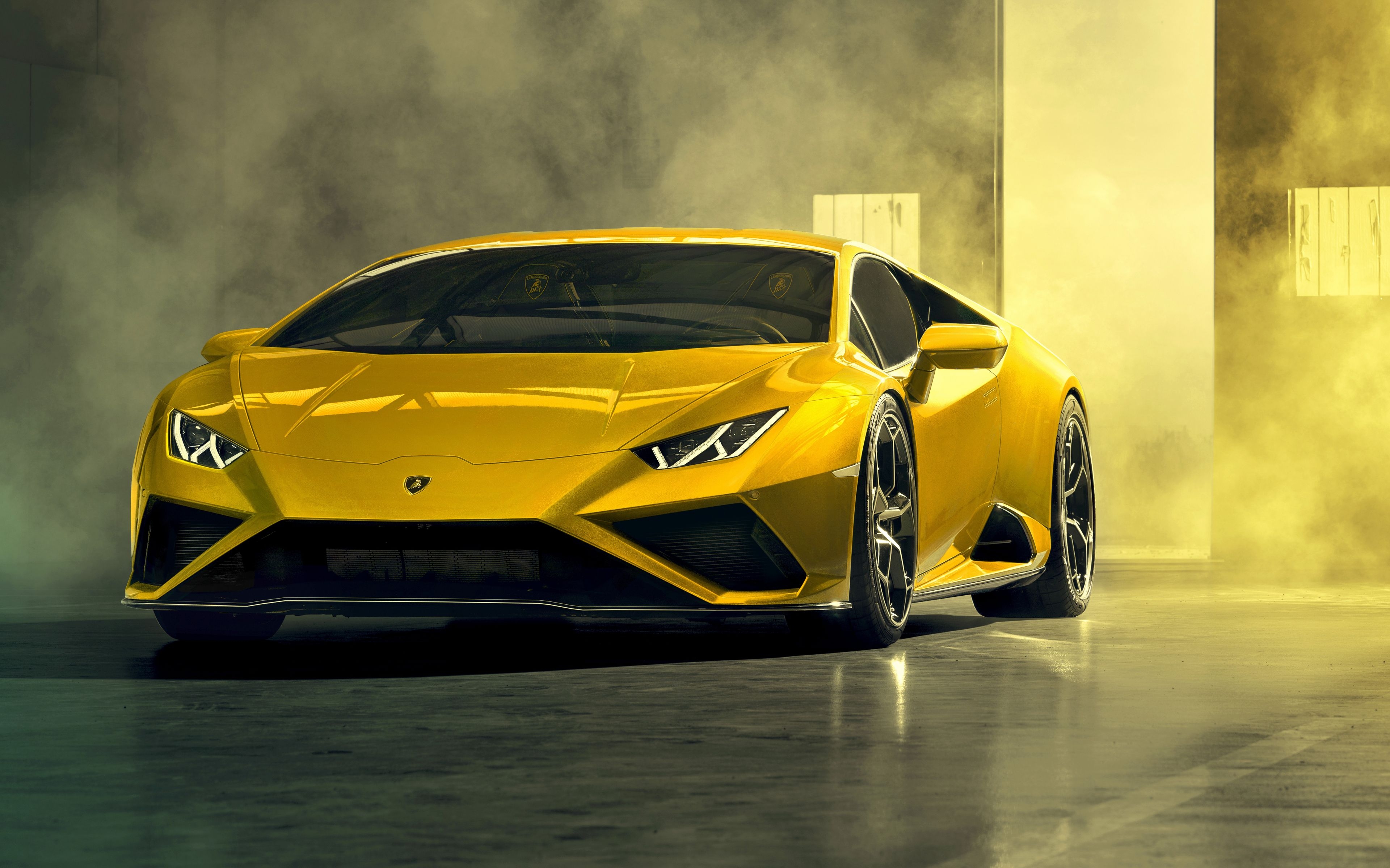 3840x2400 Download  wallpaper yellow, luxurious car, lamborghini huracan evo, 4k, ultra HD 16: widescreen,  HD image, background, 23820, Desktop