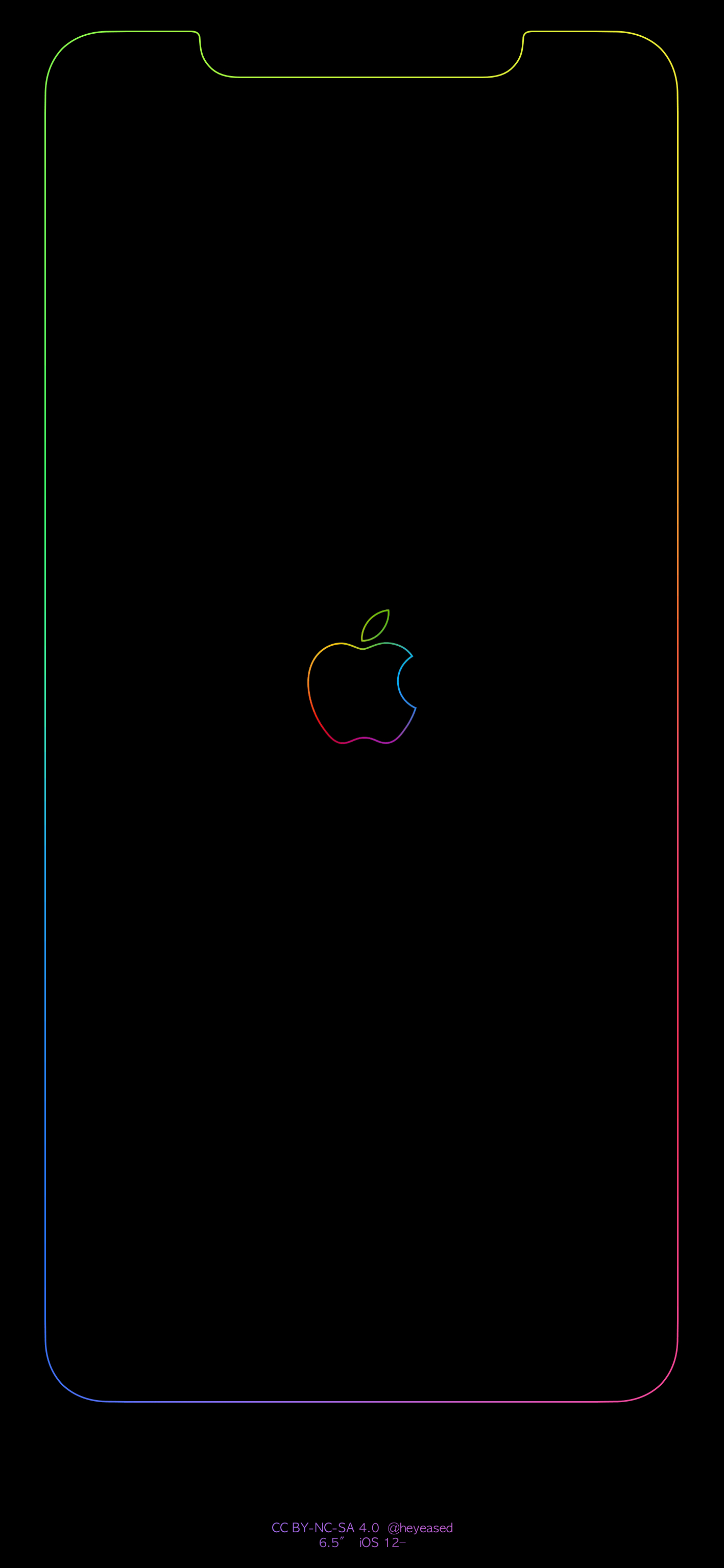 1420x3080 Rainbow border & apple logo iPhone wallpaper Imgur links, iphone, Phone