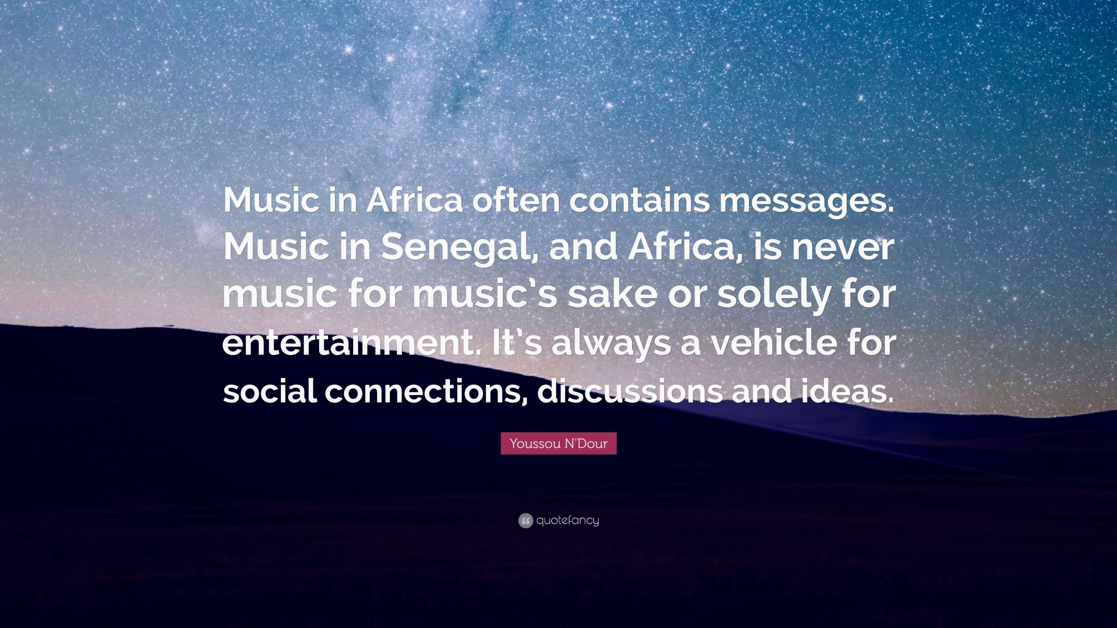 3840x2160 Youssou N'Dour Quote: “Music in Africa often contains messages, Desktop