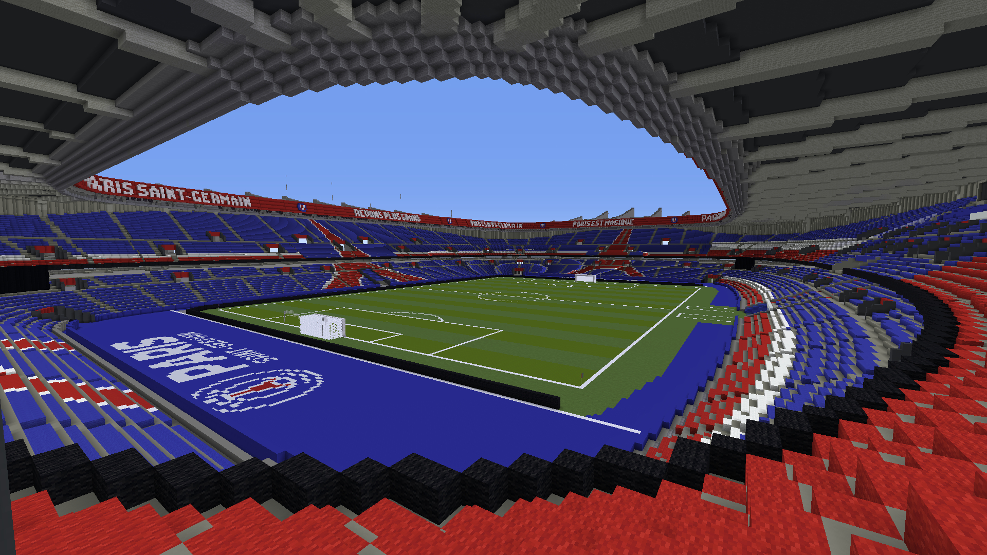 1920x1080 I Built PSG's Le Parc Des Princes In Minecraft (football Soccer Stadium): Minecraft, Desktop