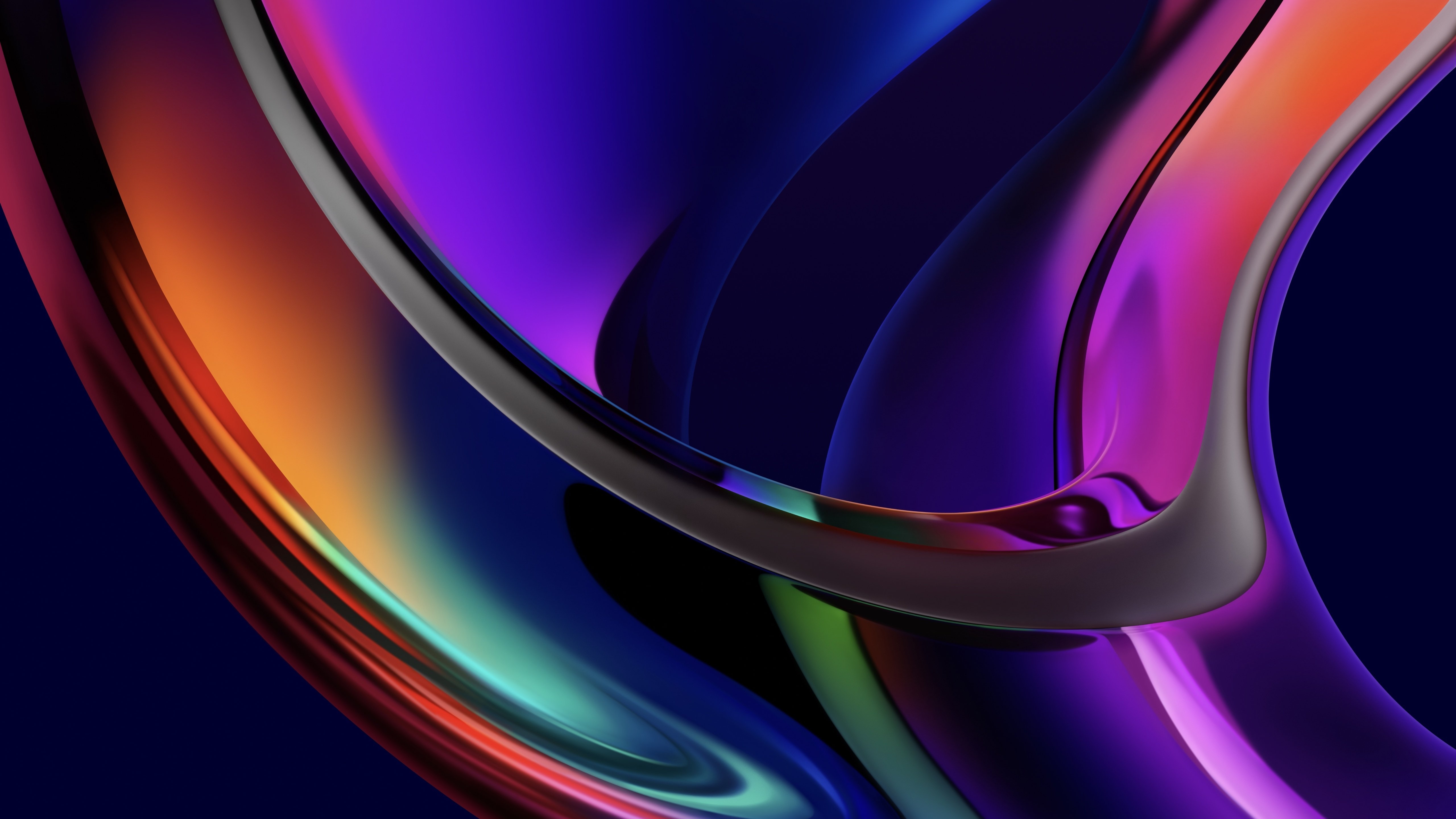 5120x2880 Iridescence Wallpaper 4K, macOS Big Sur, MacBook Pro, Multicolor, Dark, Abstract, Desktop