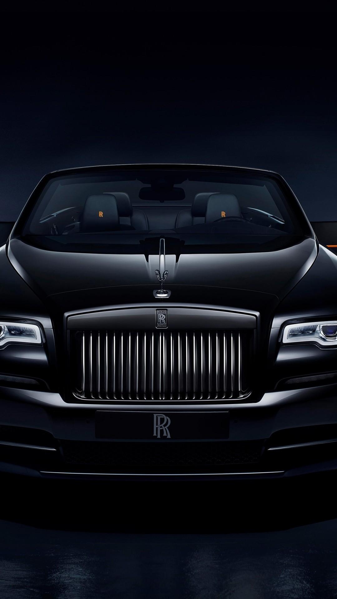 1080x1920 Download  Rolls Royce, Front View, Black, Luxury, Phone