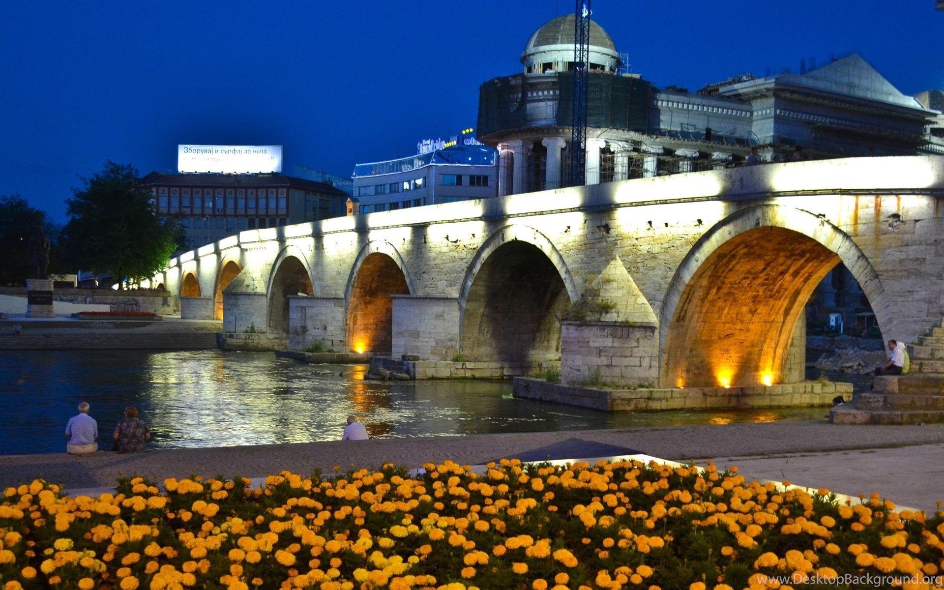 1920x1200 Skopje Macedonia Night View HD Wallpaper Desktop Background, Desktop