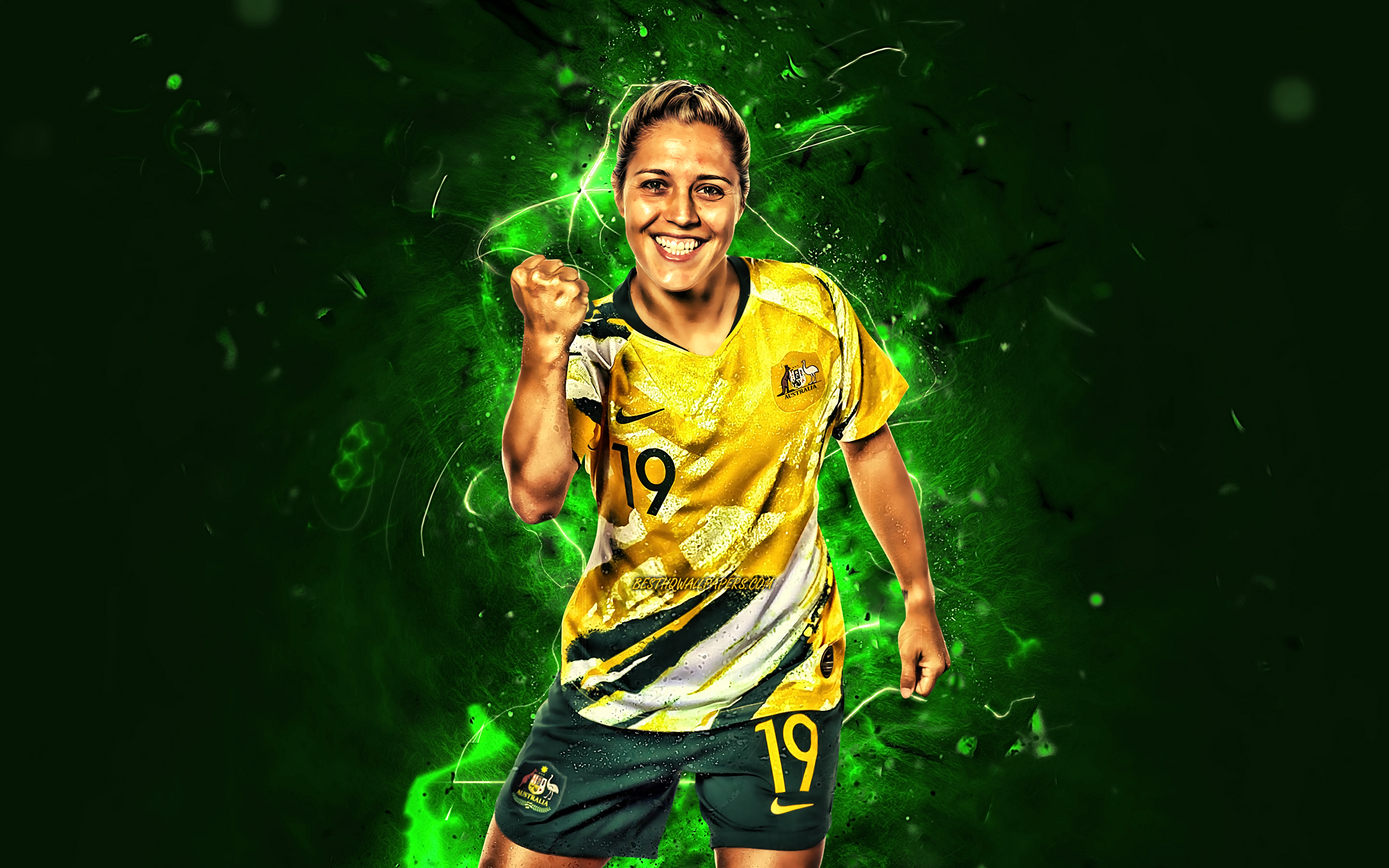 2880x1800 Download wallpaper Katrina Gorry, Australia National Team, fan, Desktop