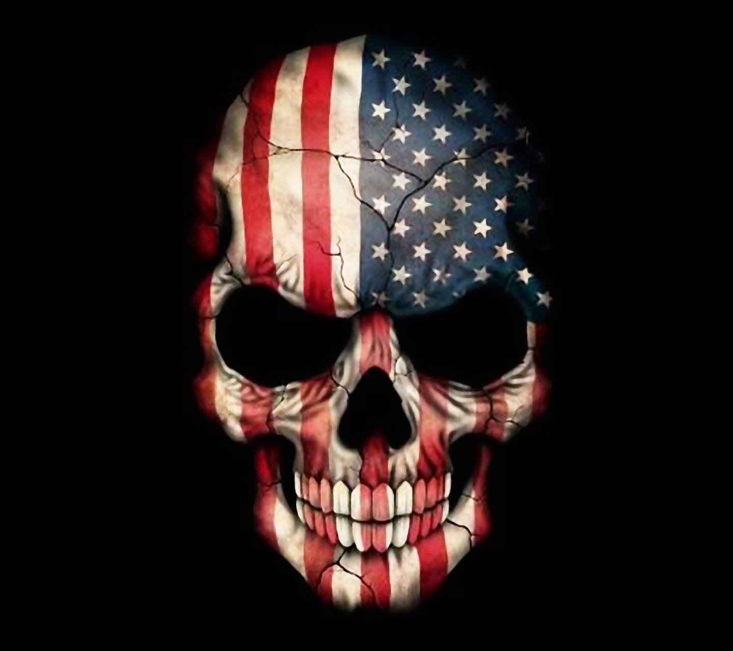 1440x1280 American Flag Skull Wallpaper Free American Flag Skull, Desktop