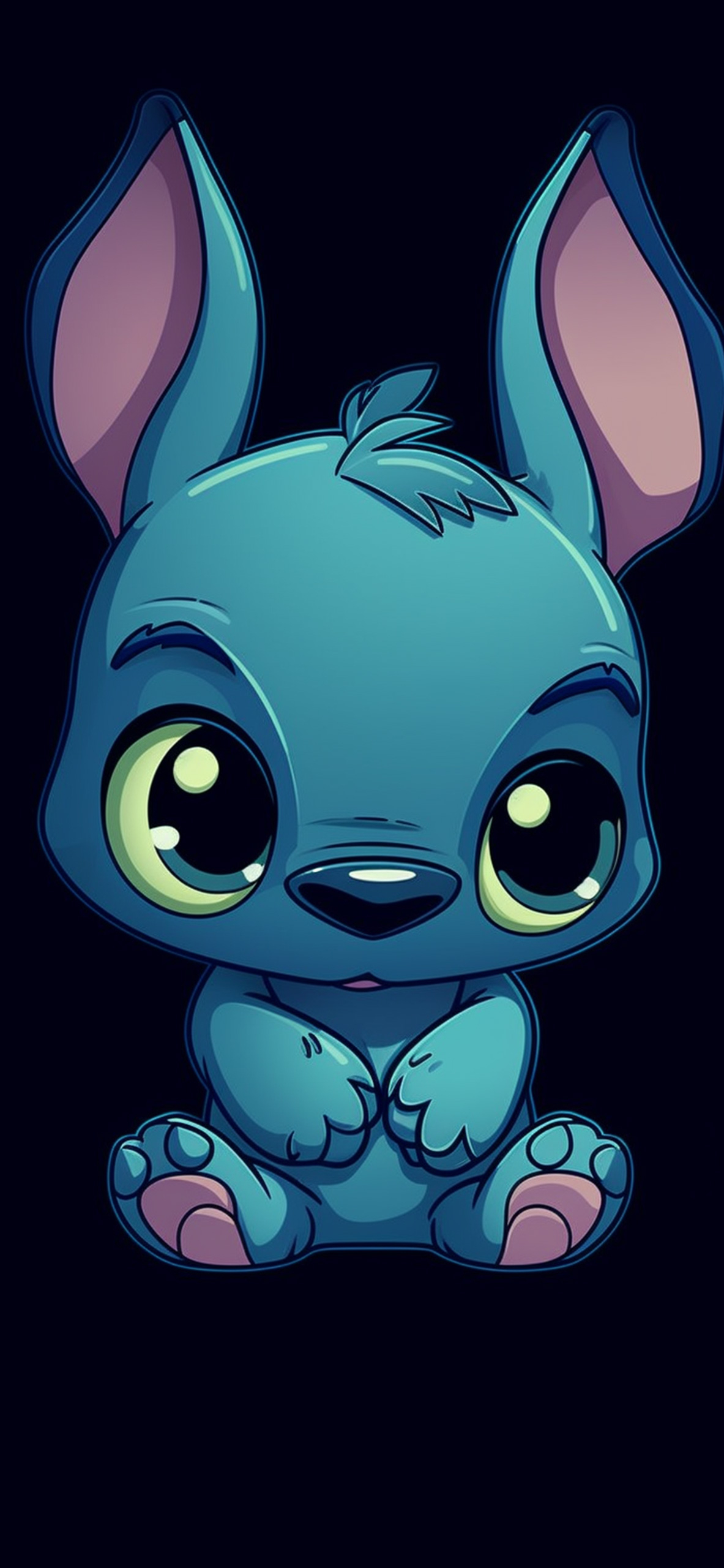 1190x2560 Little Stitch Dark Blue Wallpaper Wallpaper for iPhone 4k, Phone