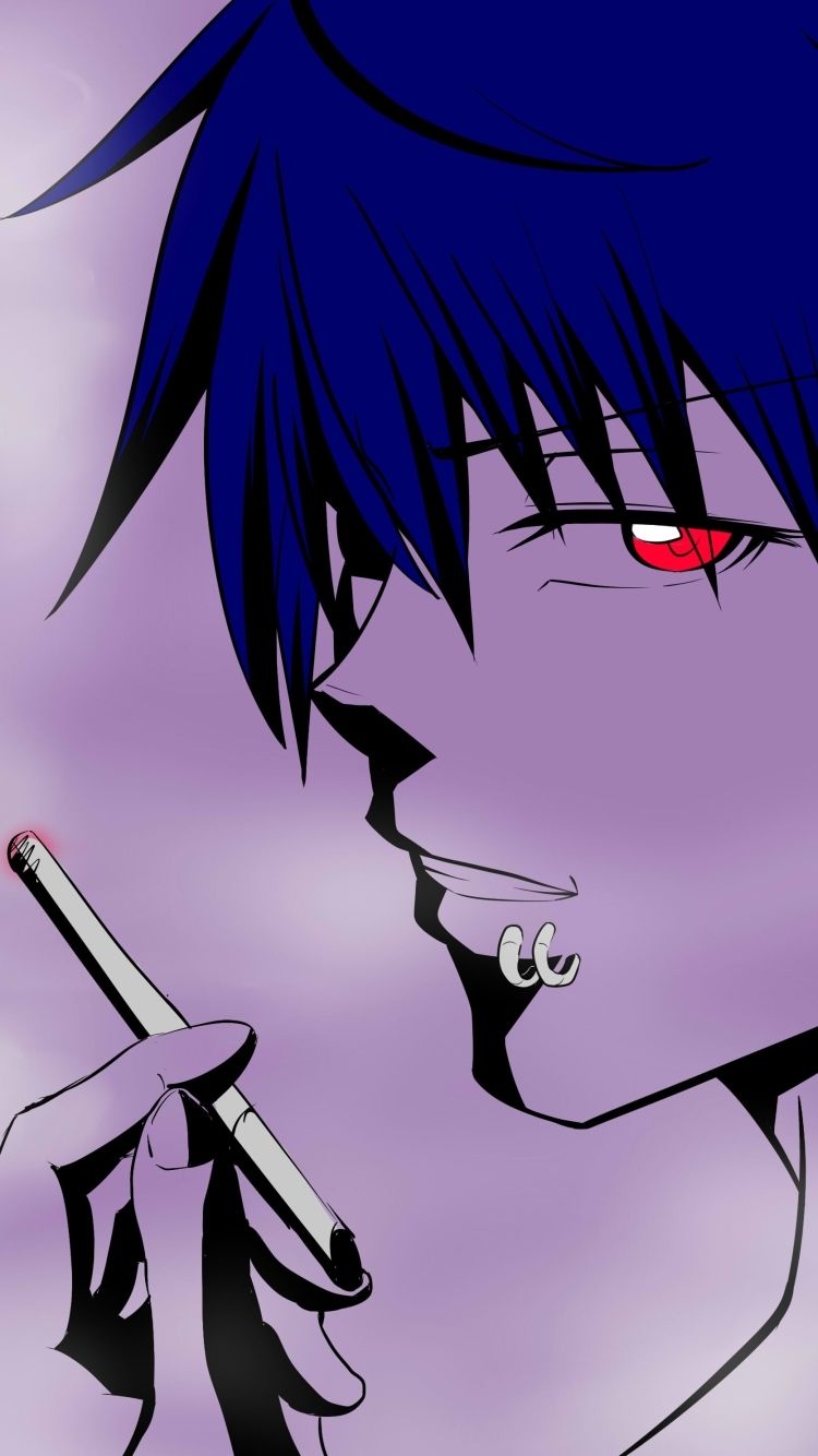 750x1340 14++ Anime Boy Smoking Wallpaper, Phone