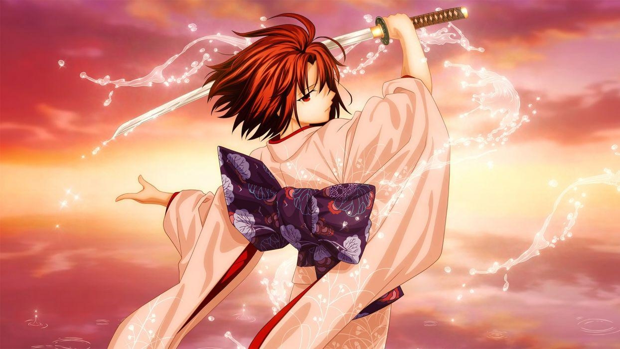 1250x700 Kara no Kyoukai weapons Ryougi Shiki Japanese clothes anime girls, Desktop