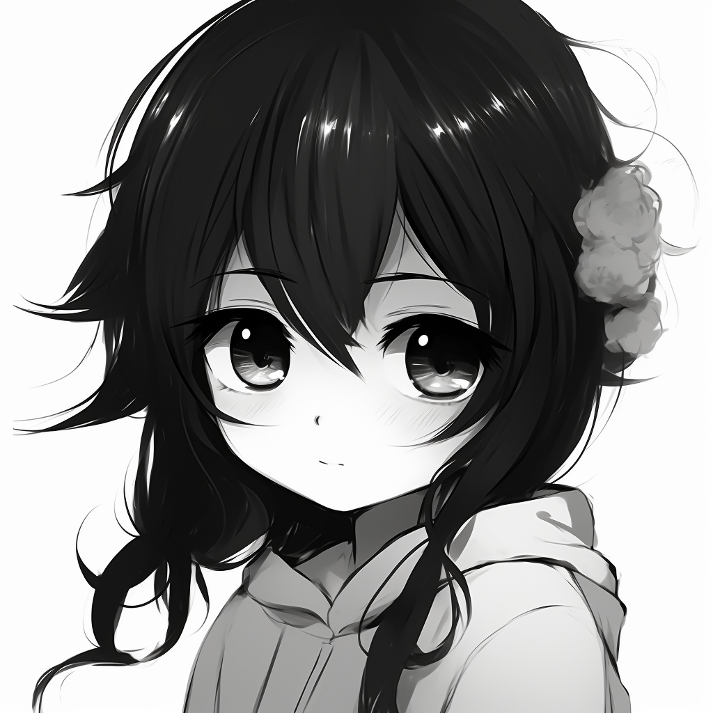 1030x1030 Popular Cute Black And White Anime Pfp Black And White Pfp Anime, Phone