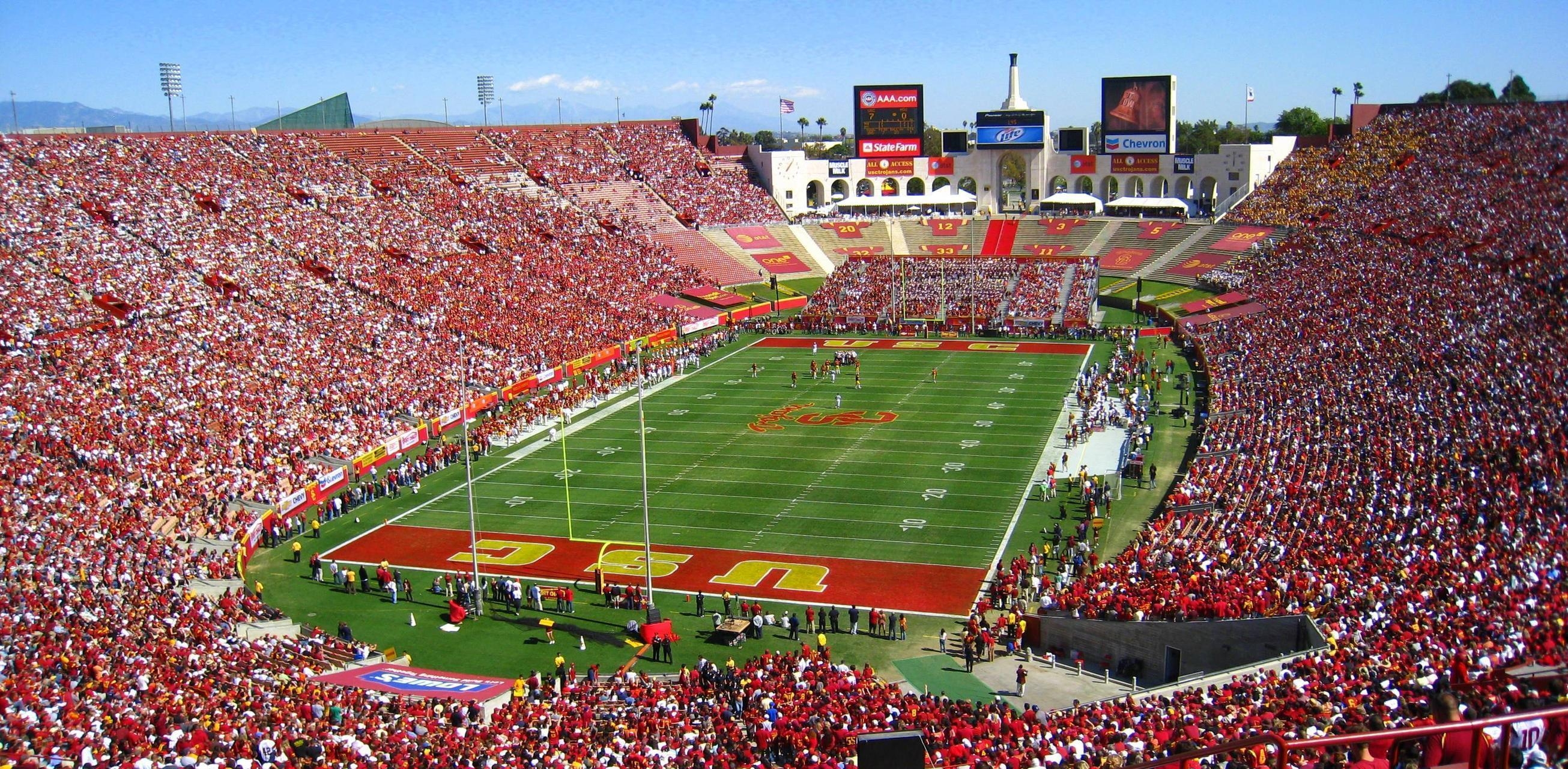 2620x1280 Usc Football Stadium, Dual Screen