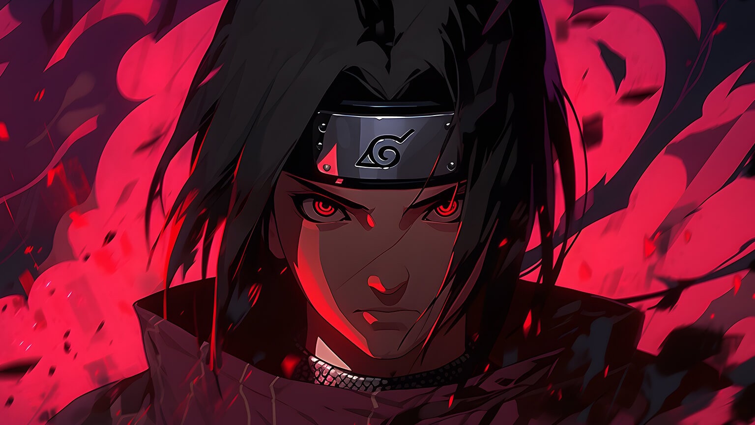 1540x870 Naruto Itachi Uchiha Red Desktop Wallpaper Wallpaper 4K, Desktop