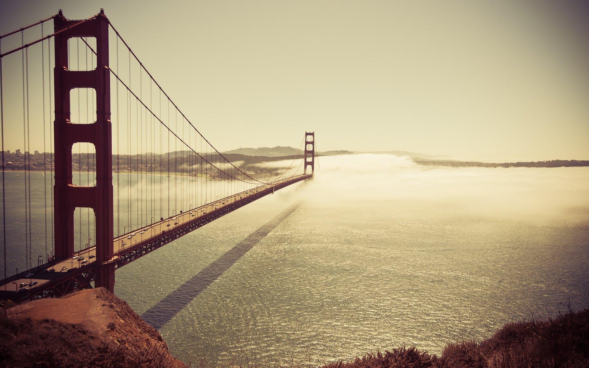 1920x1200 cities places of the country water sea ocean bridges san francisco, Desktop