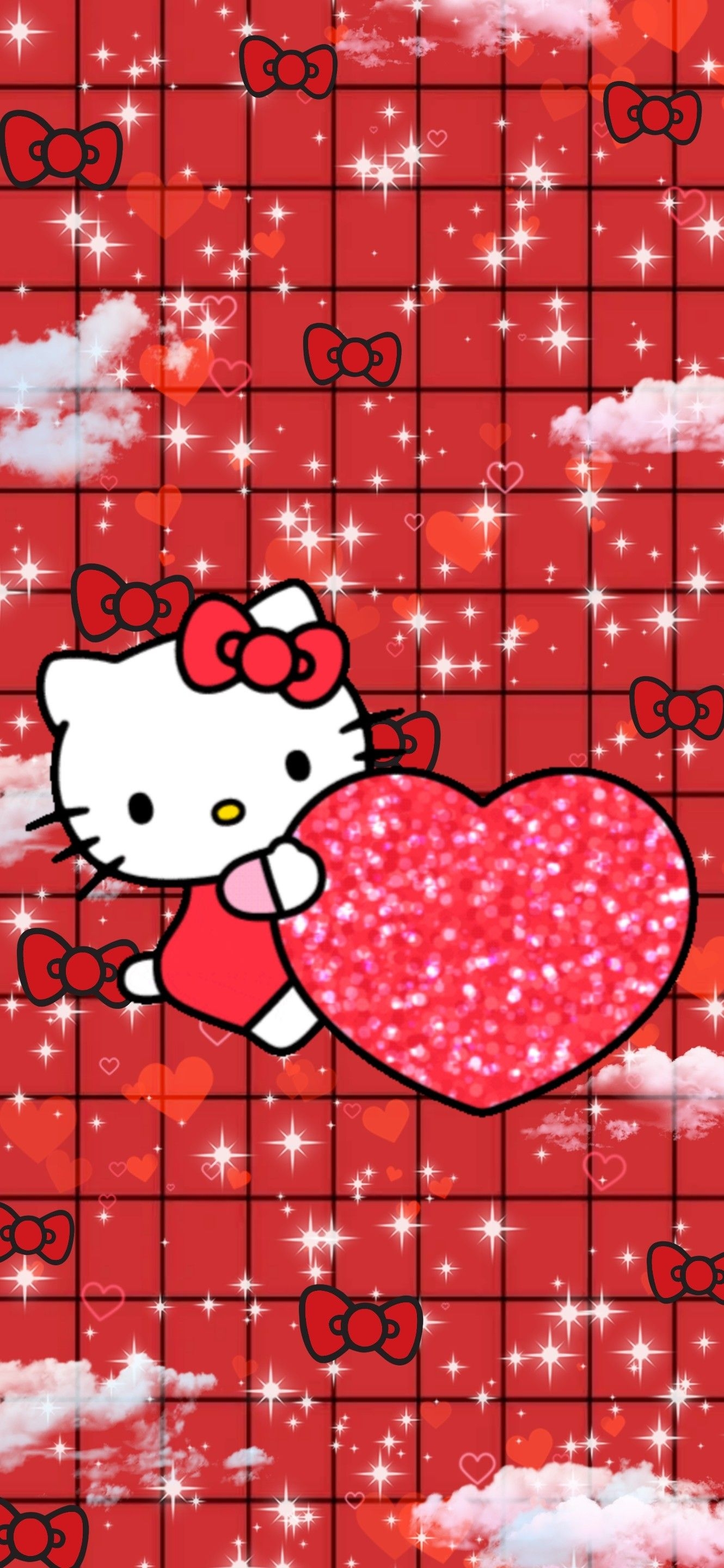 1330x2880 Hello Kitty red aesthetic phone wallpaper. Hello kitty iphone wallpaper, Kitty wallpaper, Sanrio wallpaper, Phone