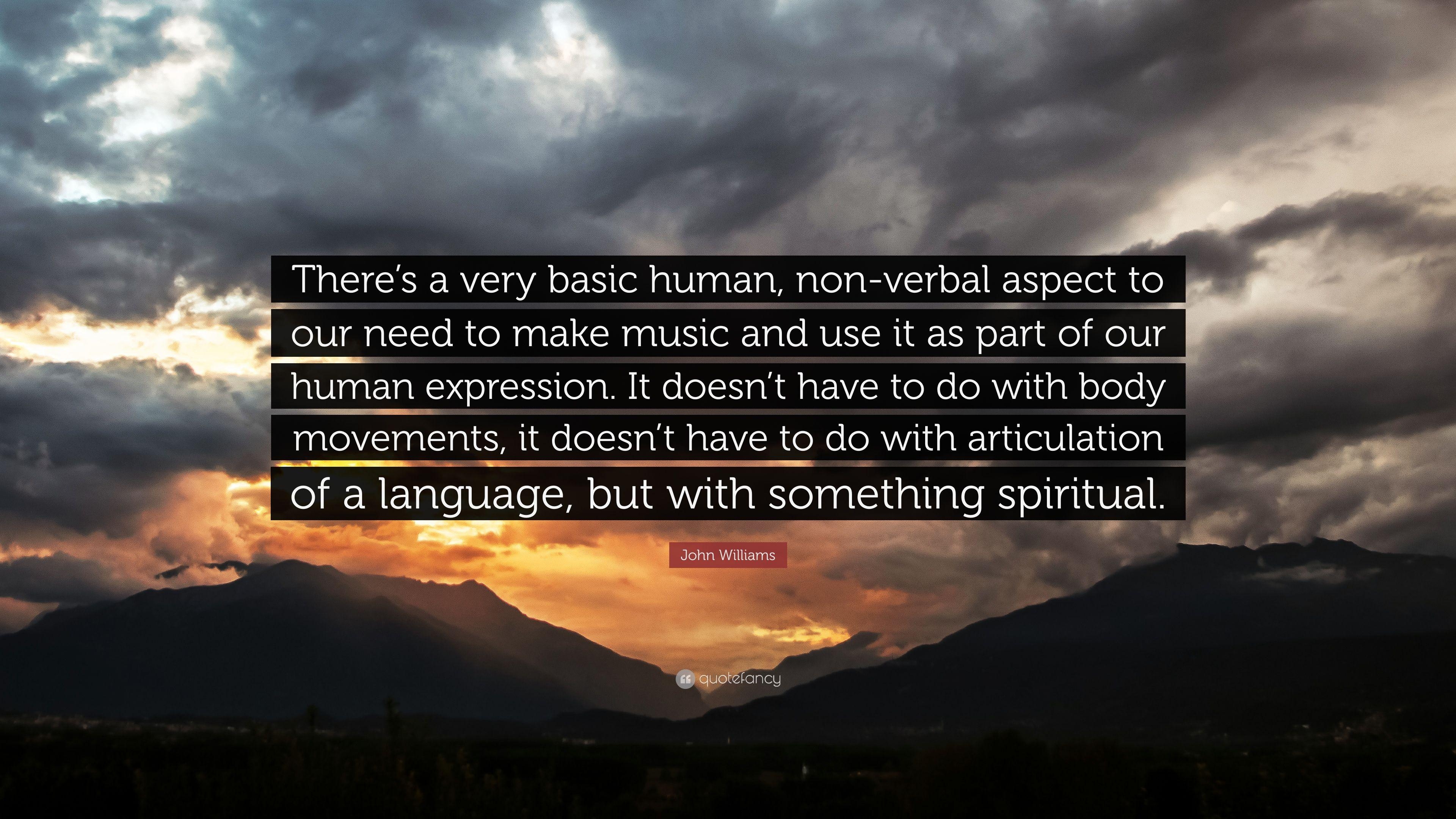 3840x2160 John Williams Quote: “There's A Very Basic Human, Non Verbal, Desktop