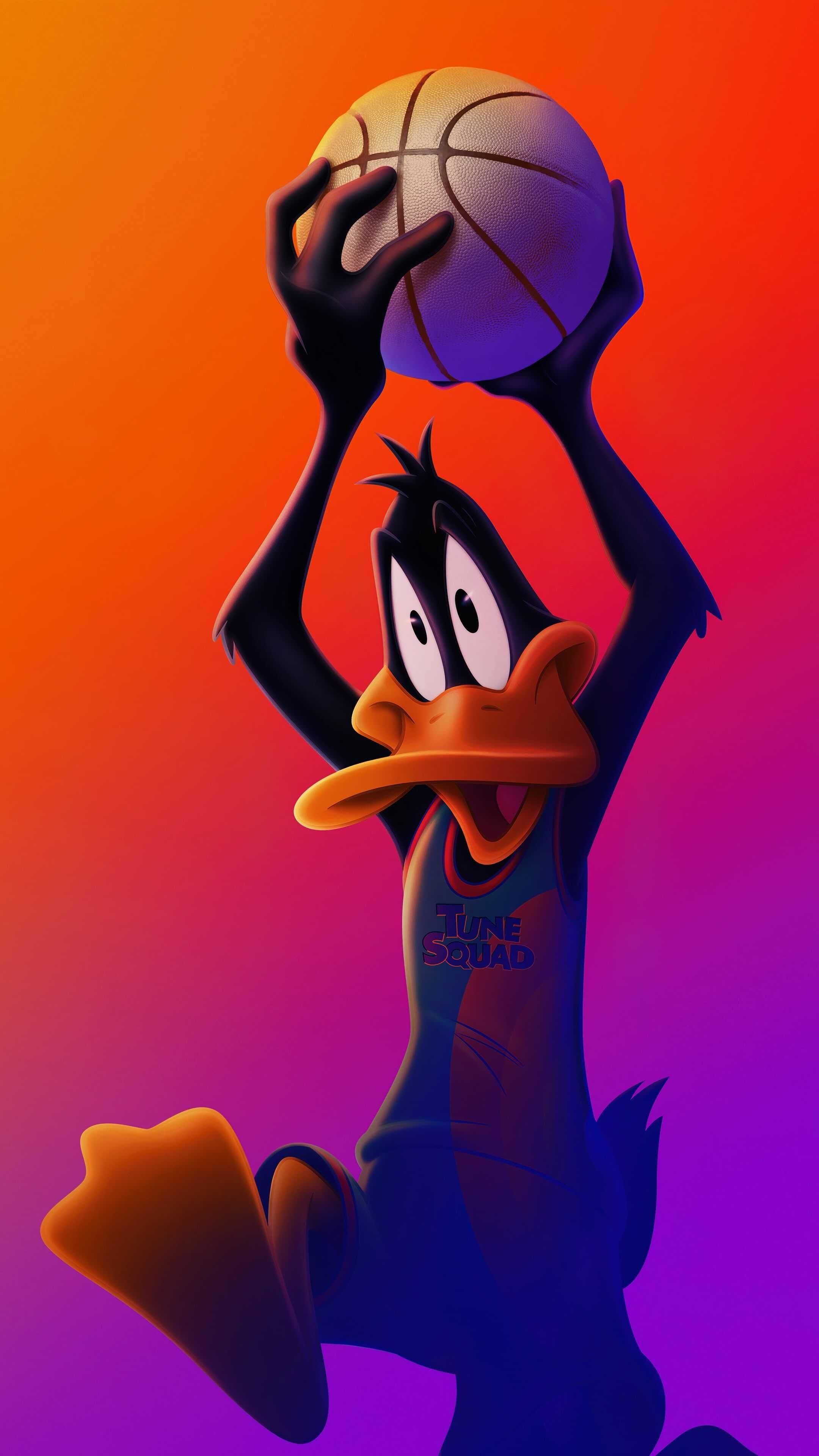 2160x3840 Daffy Duck Space Jam Wallpaper Discover more basketball, Daffy Duck, Film, Movies, Space Jam wallpaper.. Looney tunes wallpaper, Duck wallpaper, Swag cartoon, Phone