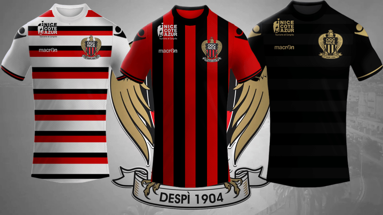 1600x900 DesignFootball: Football Kits: OGC Nice 16 17, Desktop