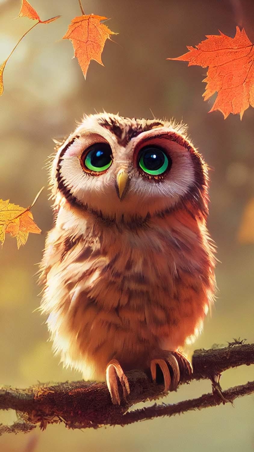 850x1500 Autumn Owl, Phone