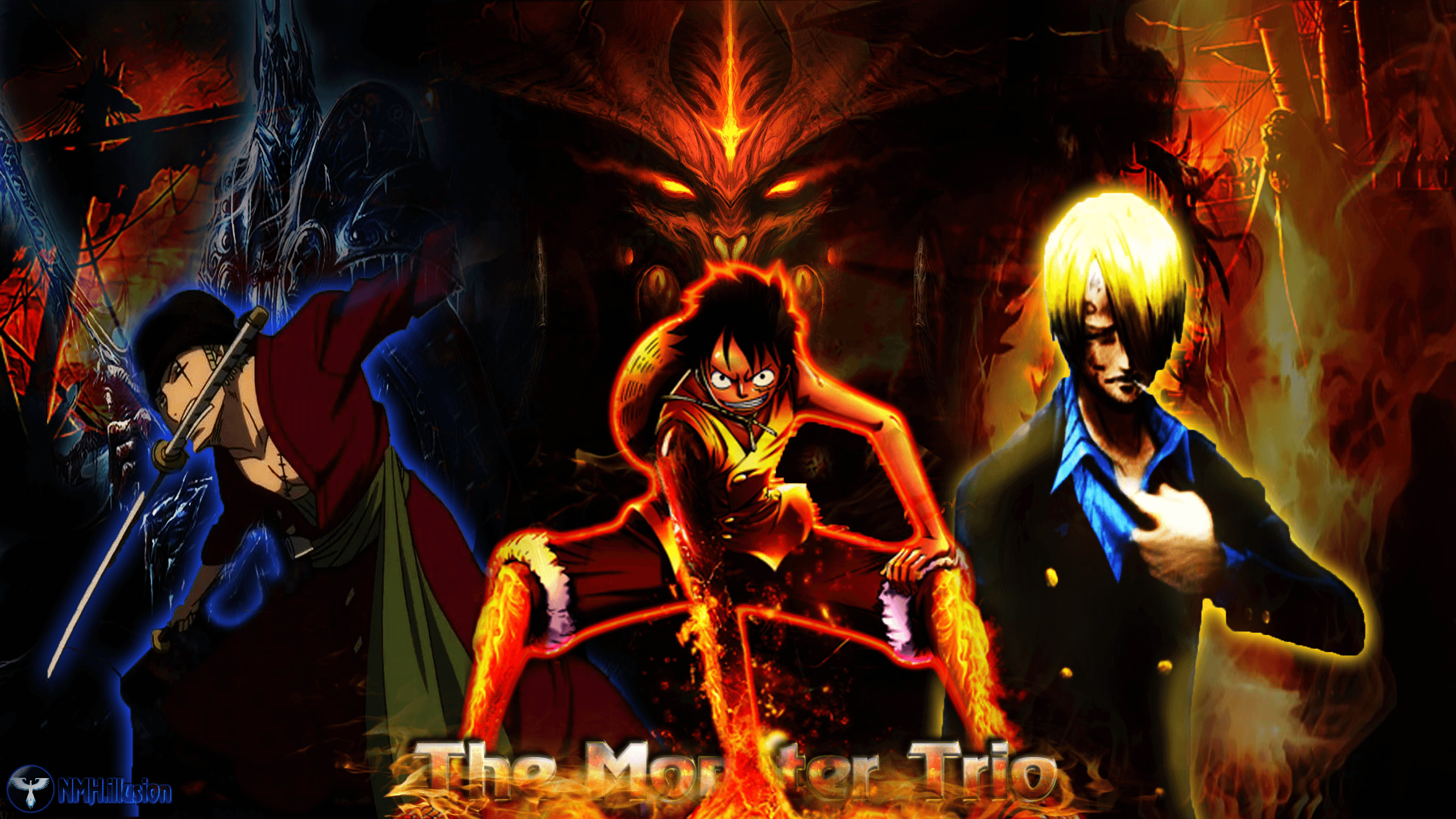 2560x1440 One Piece Hat Monster Trio, Desktop