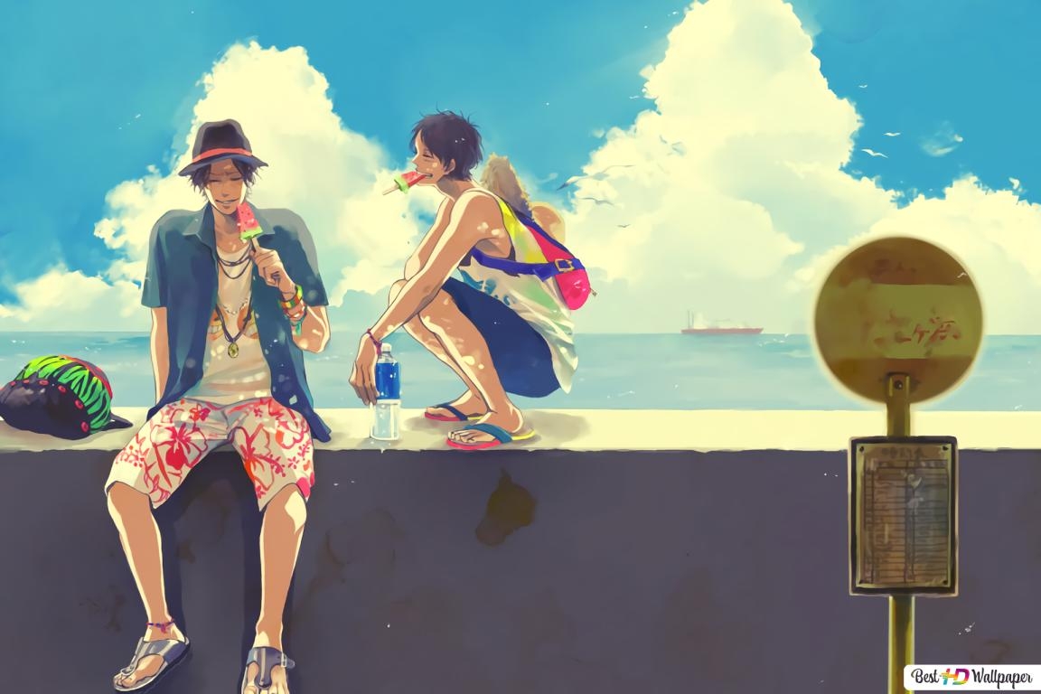 1160x770 One Piece D. Ace, Monkey D. Luffy, Summer Times HD wallpaper download, Desktop