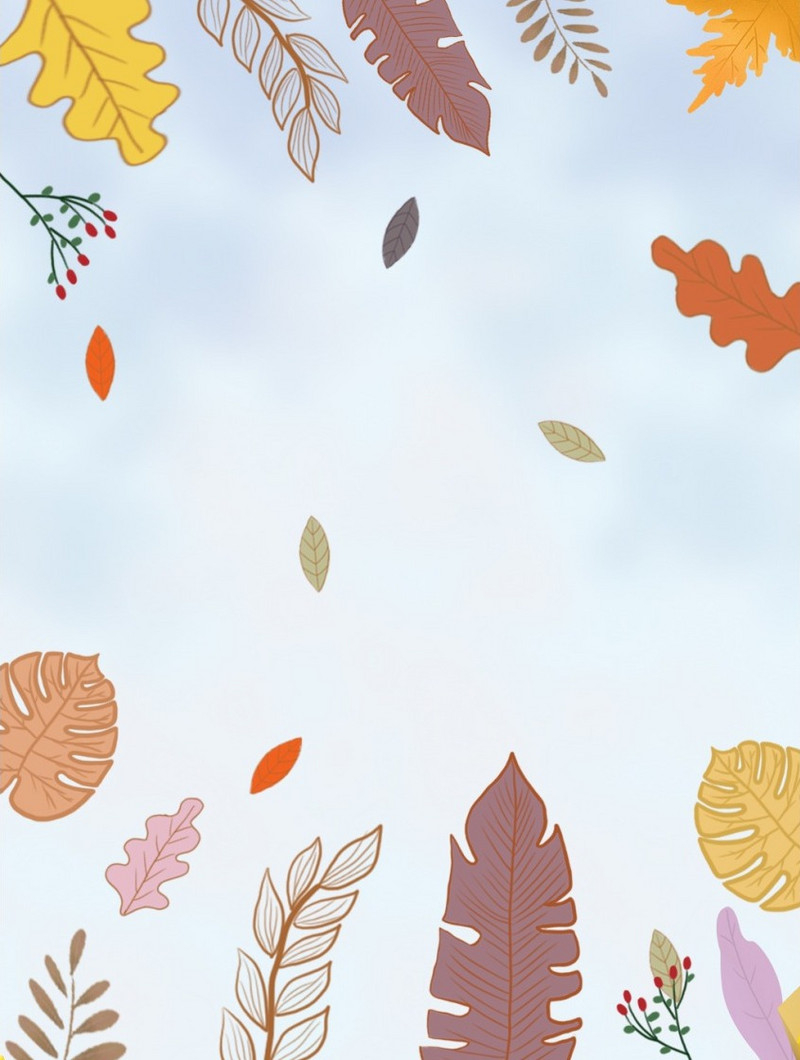 800x1060 Autumn Hitachi Autumn Cartoon Drawing Leaves Advertising Letter Paper Background Background. PSD Free Download, Phone