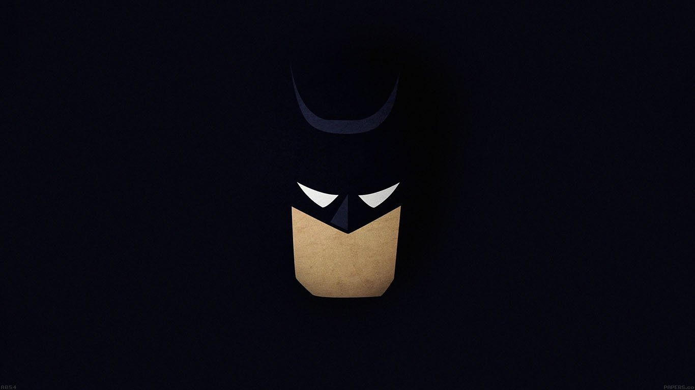 1370x770 wallpaper for desktop, laptop. wallpaper batman face dark minimal, Desktop