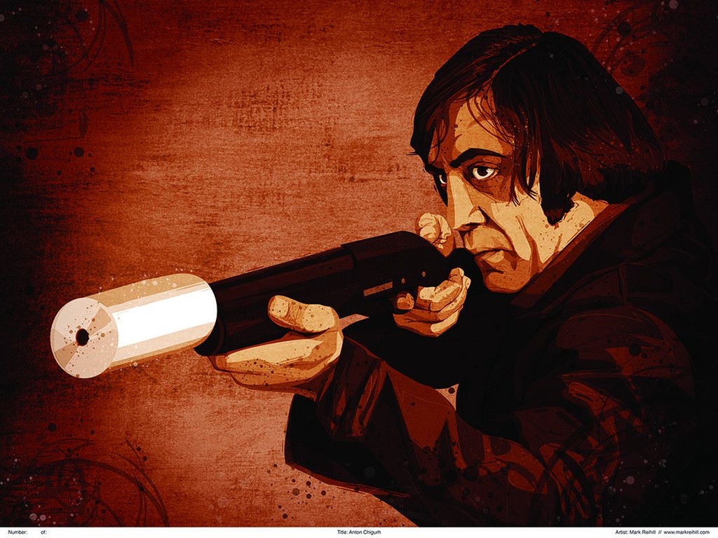 1030x770 Hunters: Anton Chigurh by Mark Reihill $70.00. Anton chigurh, Film art, Horror villains, Desktop