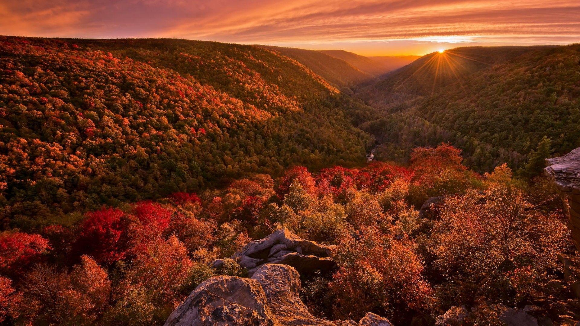 1920x1080 Autumn At Blackwater Falls State Park West Virginia Wallpaper, Desktop