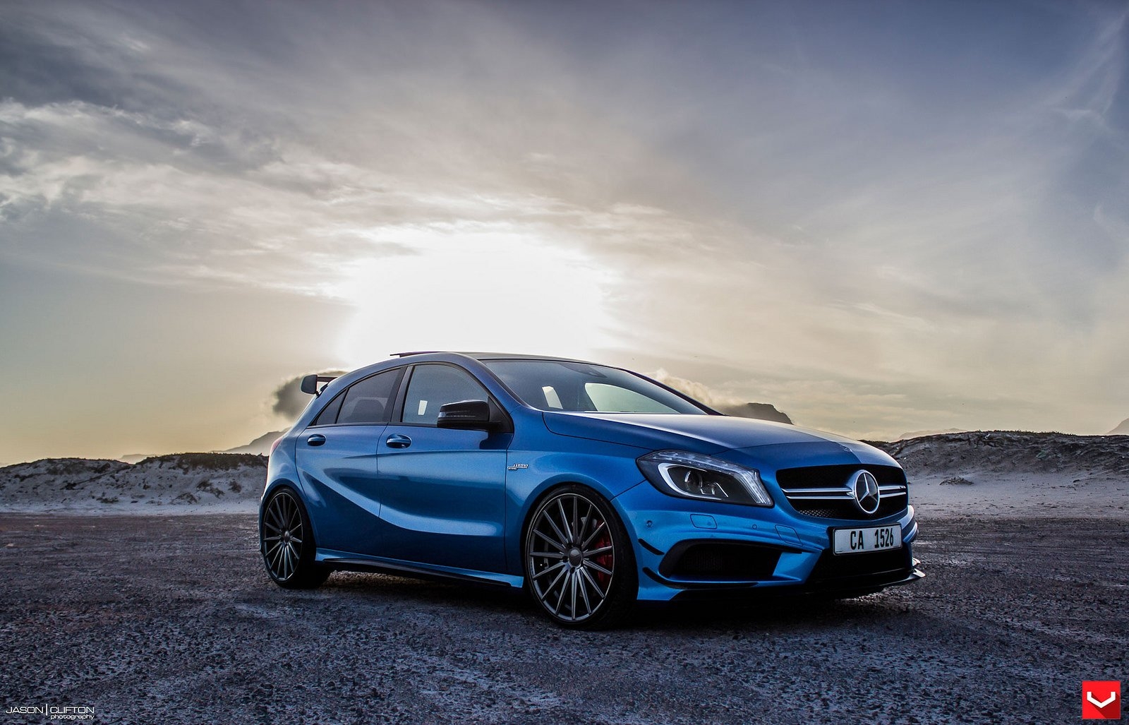 1600x1030 vossen, Wheels, Mercedes, A Amg, Blue, Tuning, Cars Wallpaper HD / Desktop and Mobile Background, Desktop