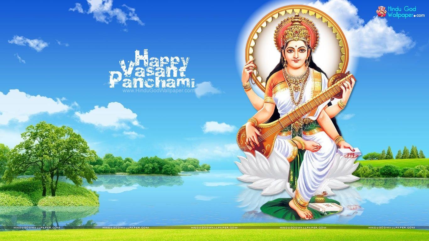 1370x770 Free Download Basant Panchami Wallpaper Puja, Desktop