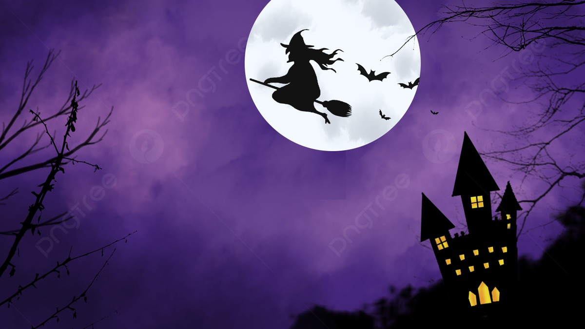 1200x680 Halloween Witch Wizard Silhouette Illustration Material Wallpaper Background, Halloween Illustration, Wizard, Wizard Silhouette Background Image And Wallpaper for Free Download, Desktop