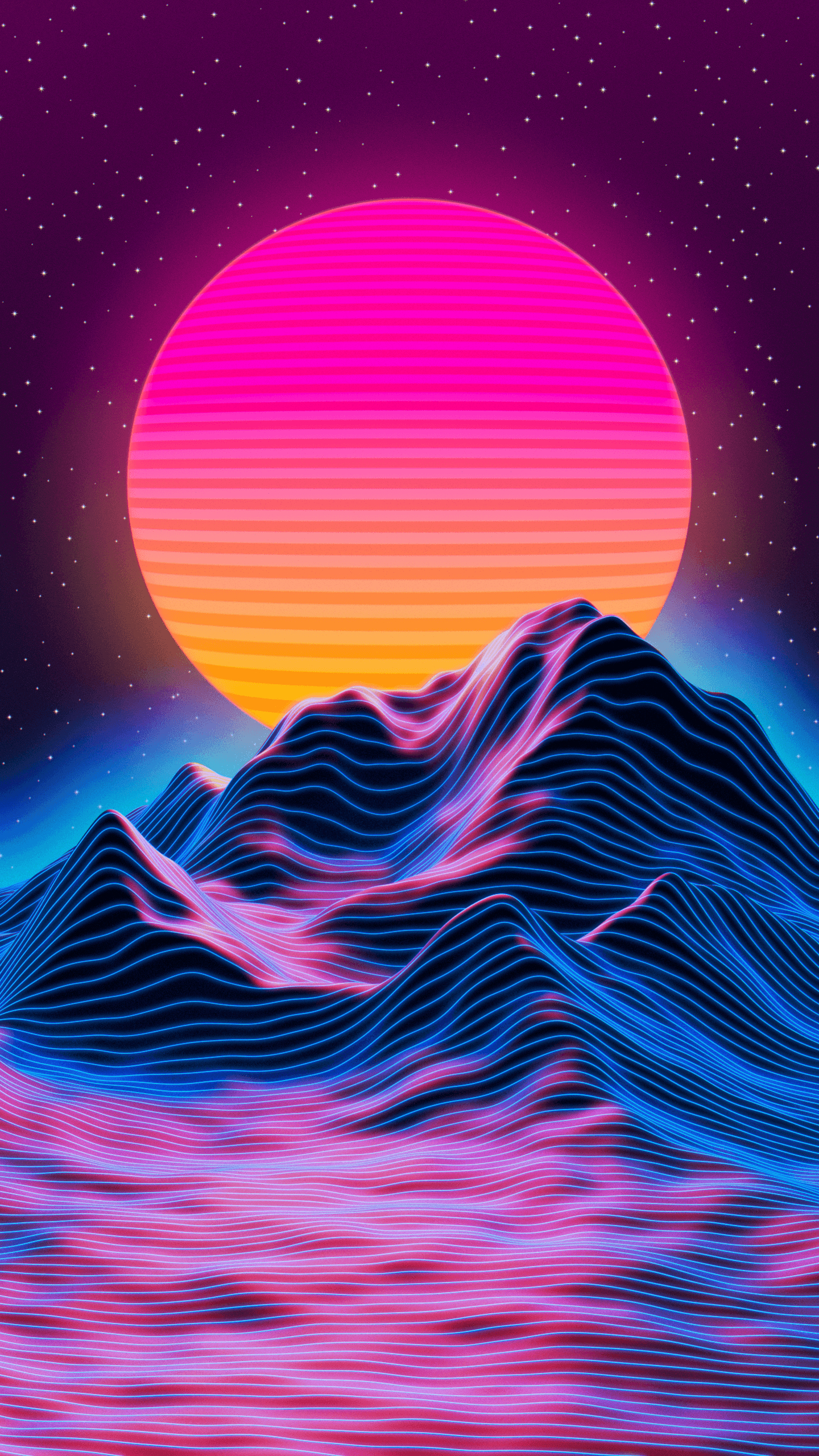 1440x2560 Retro style wallpaper [2560x1440], Phone