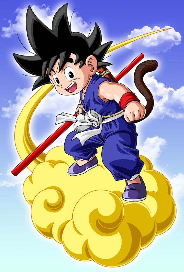 740x1090 Goku And Flying Nimbus. By Link LeoB. Goku, Dragon Ball Goku, Kid Goku, Phone