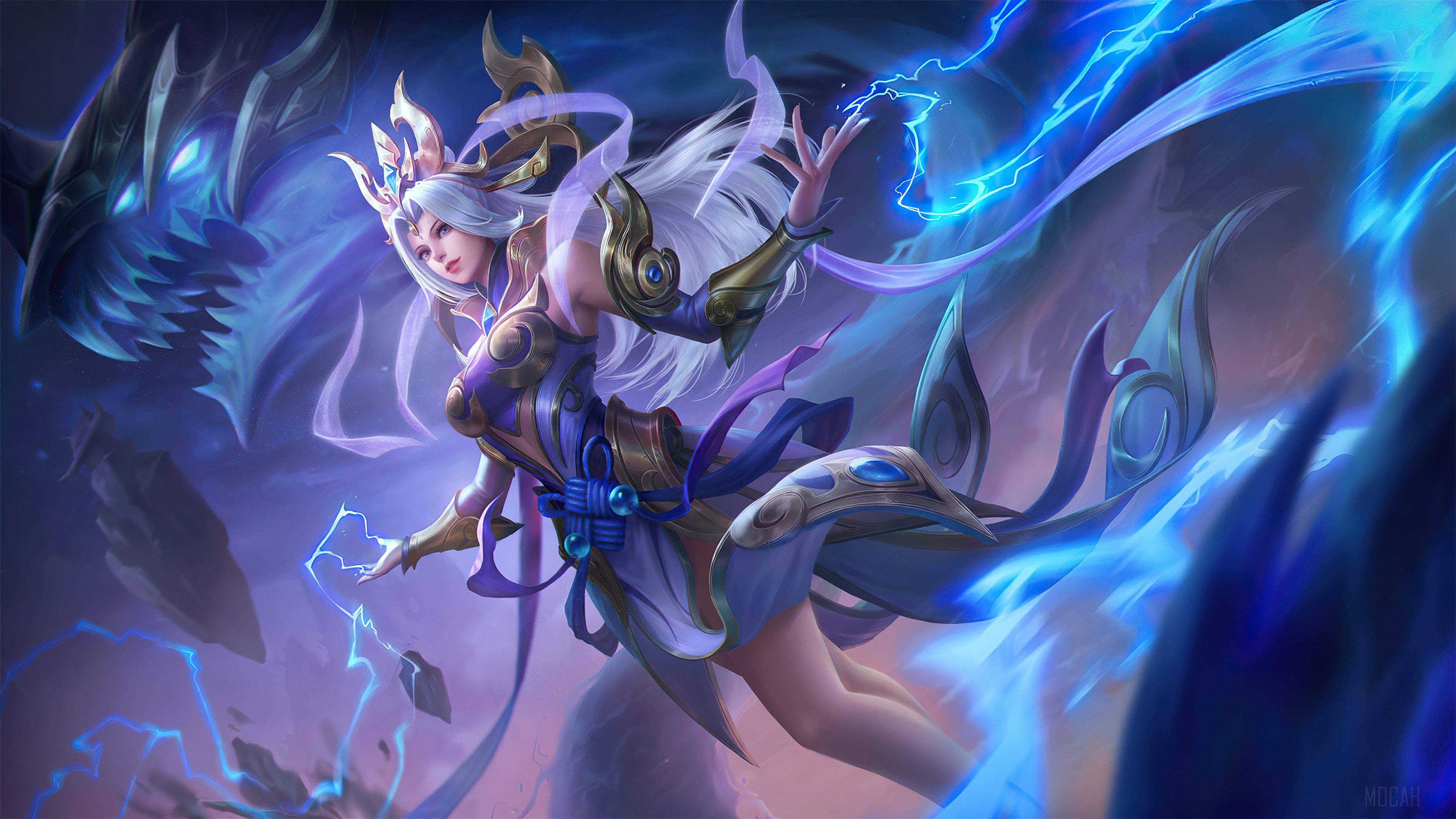 3840x2160 Selena, Thunder Flash, Skin, Mobile Legends Bang Bang, ML, MLBB, Video Game 4k wallpaper HD Wallpaper, Desktop