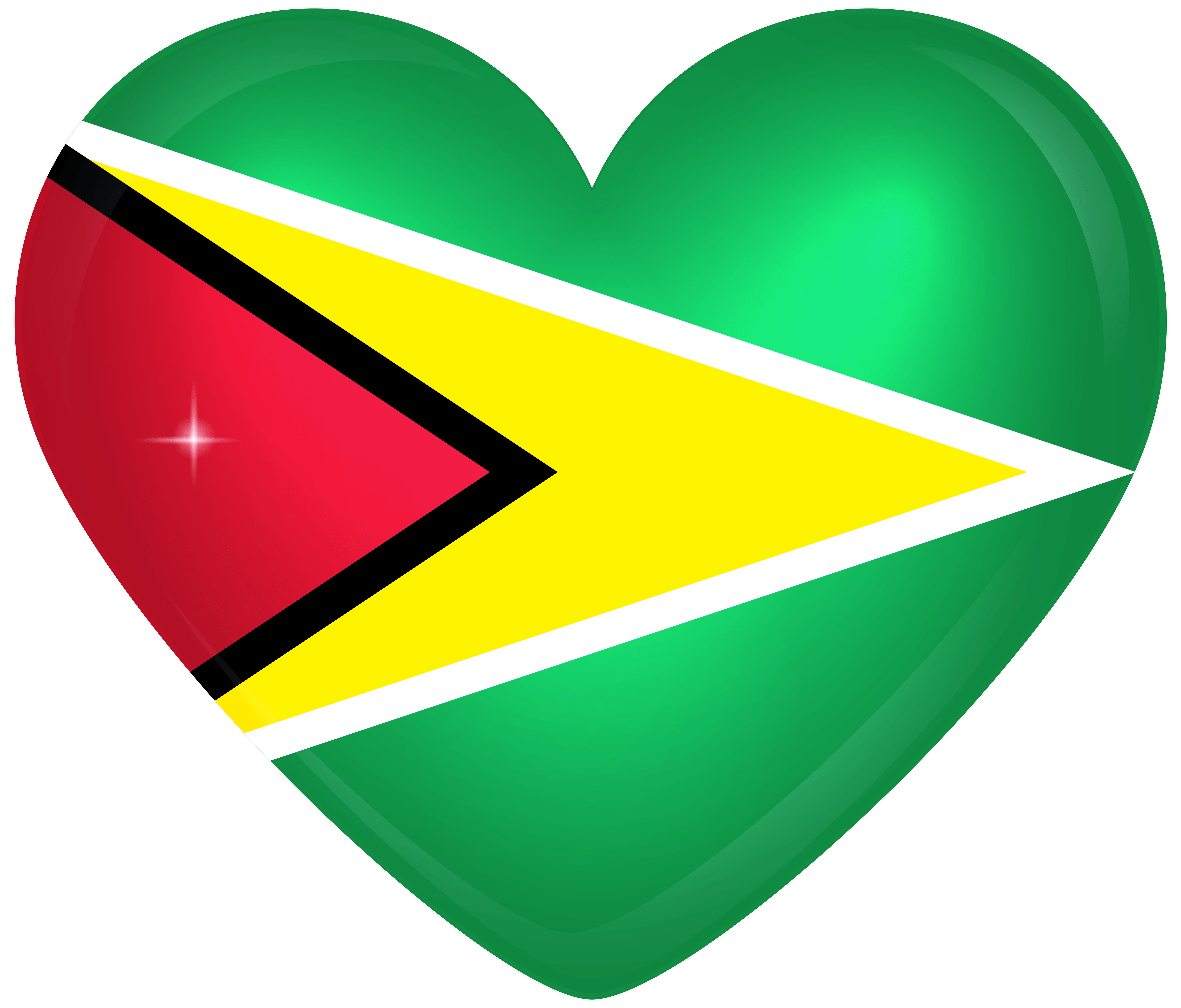 6000x5130 Guyana Large Heart Flag Quality, Desktop