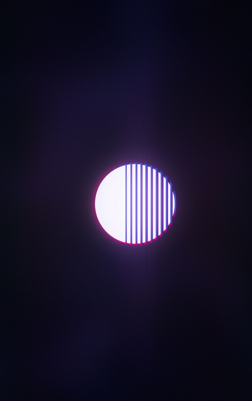 840x1340 Download  wallpaper retro, synthwave, moon, artwork, Phone