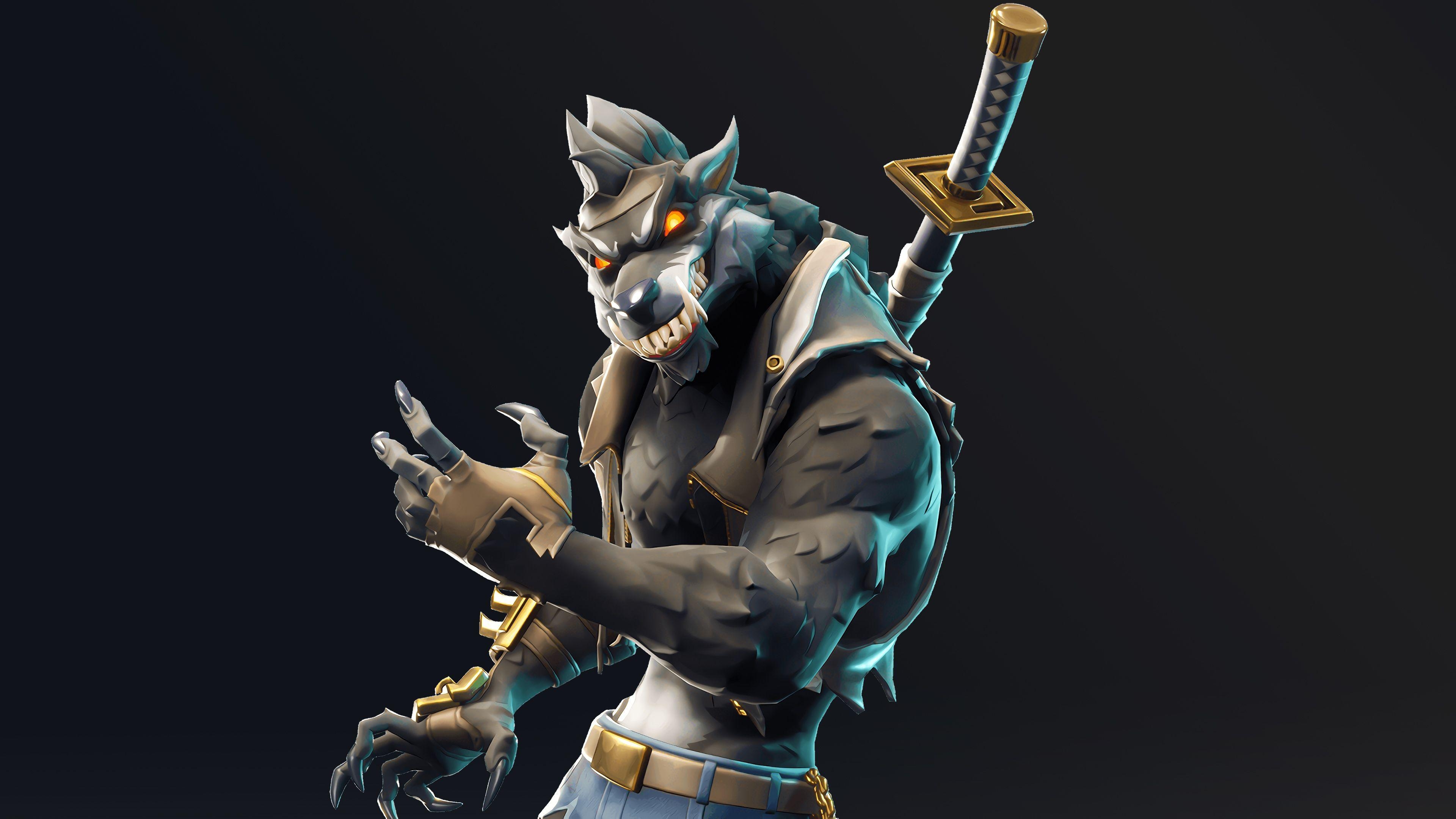 3840x2160 Dire Werewolf Fortnite Battle Royale Season 6 Skin Wallpaper, Desktop