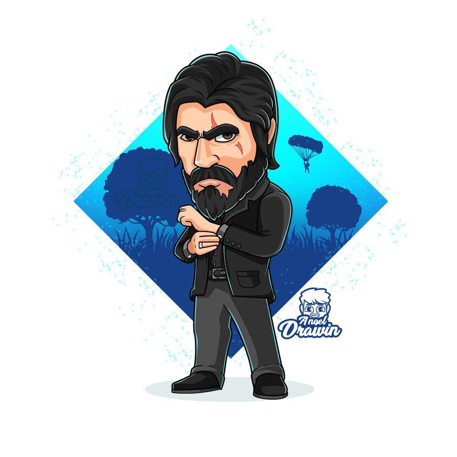 900x900 FORTNITE JOHN WICK SEGADOR CHIBI FANART, Phone