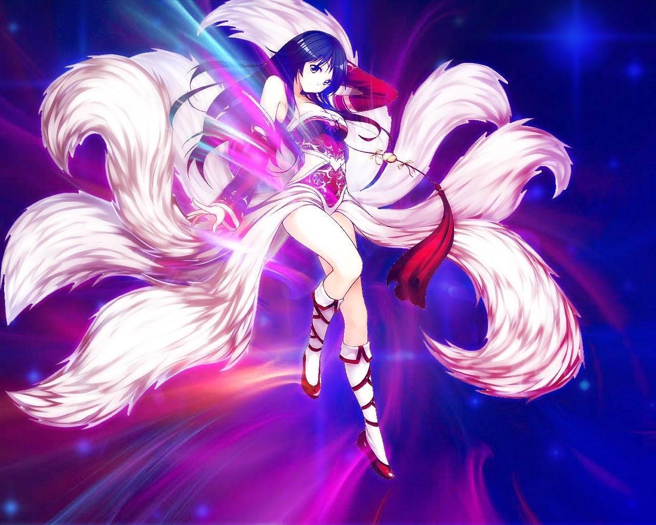 1280x1030 Anime Nine Tailed Fox Wallpaperwalpaperlist.com, Desktop