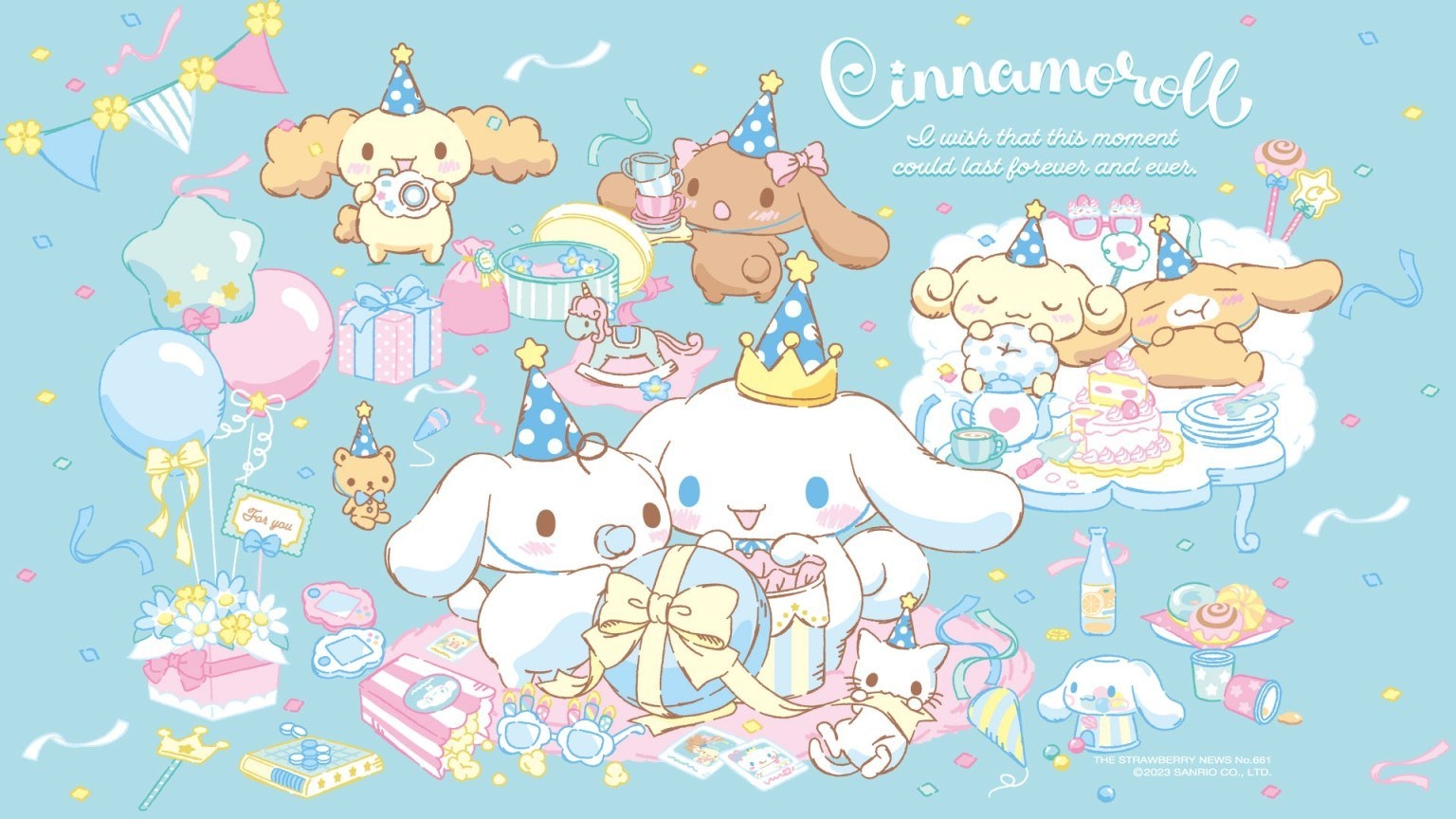 1540x870 Cinnamoroll Pastel Party Wallpaper For Desktop & Mobile, Desktop