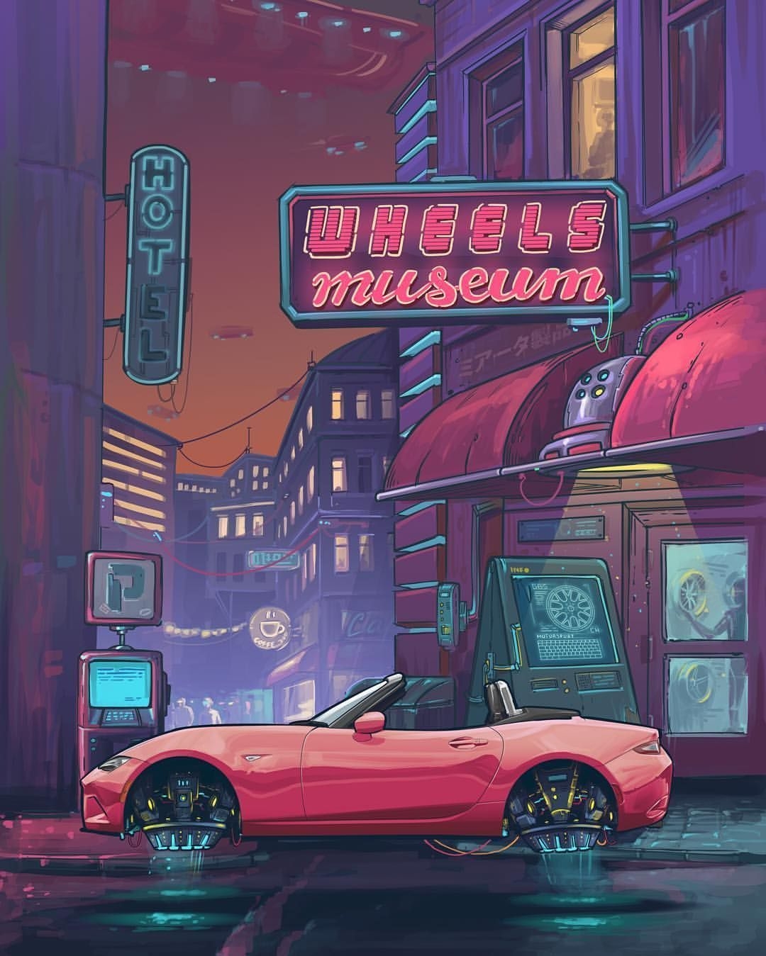 1080x1350 Aesthetic Japanese Car Wallpaper, Phone