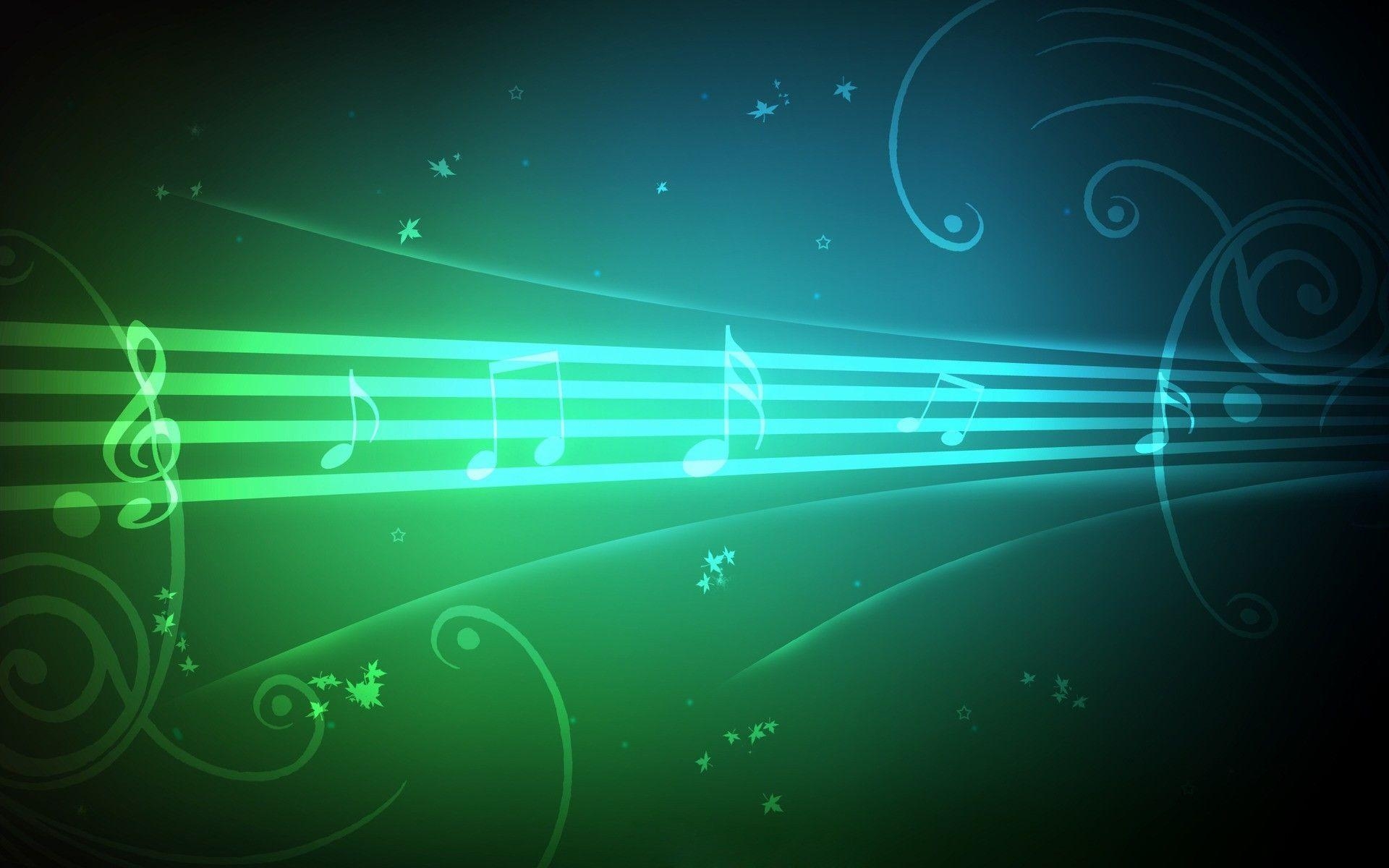 1920x1200 Colorful Music Notes Wallpaper Green And Yellow Gradient, Desktop