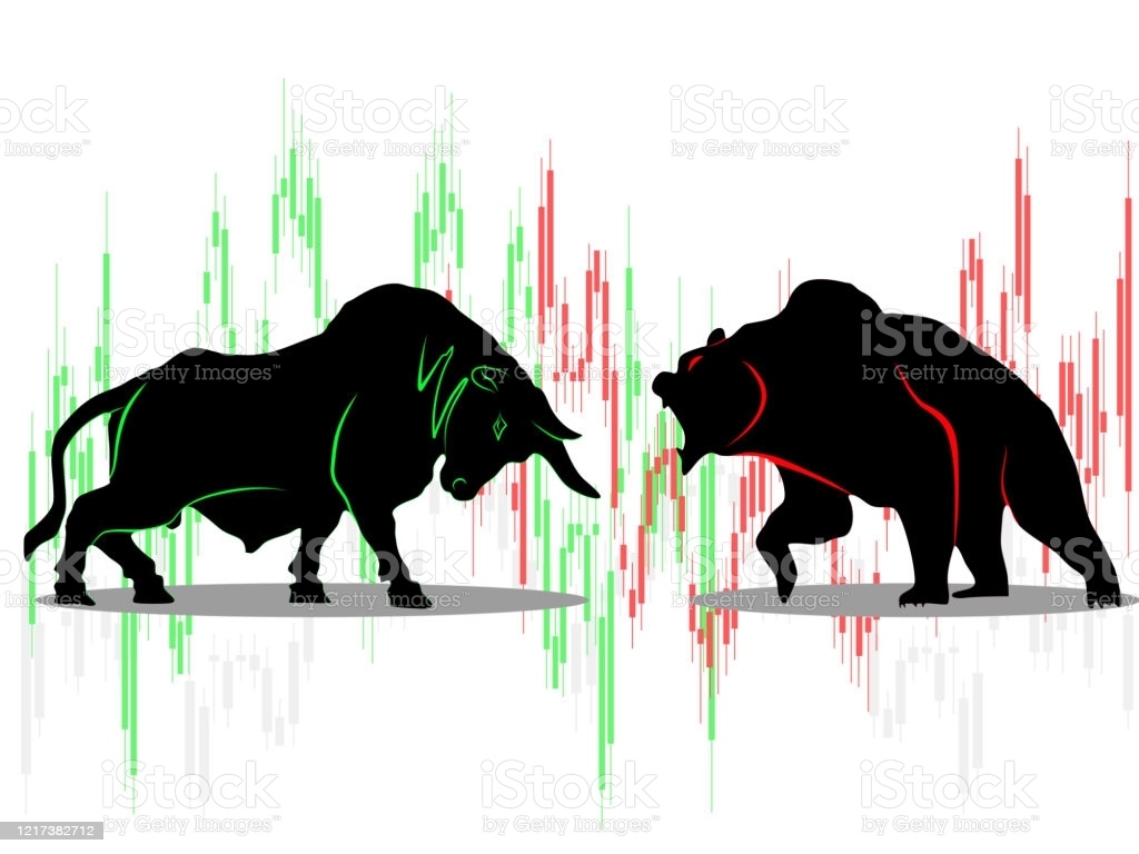 1030x770 Bull Vs Bear Symbol Of Stock Market Trend On White Background Illustration Stock Illustration Image Now, Desktop