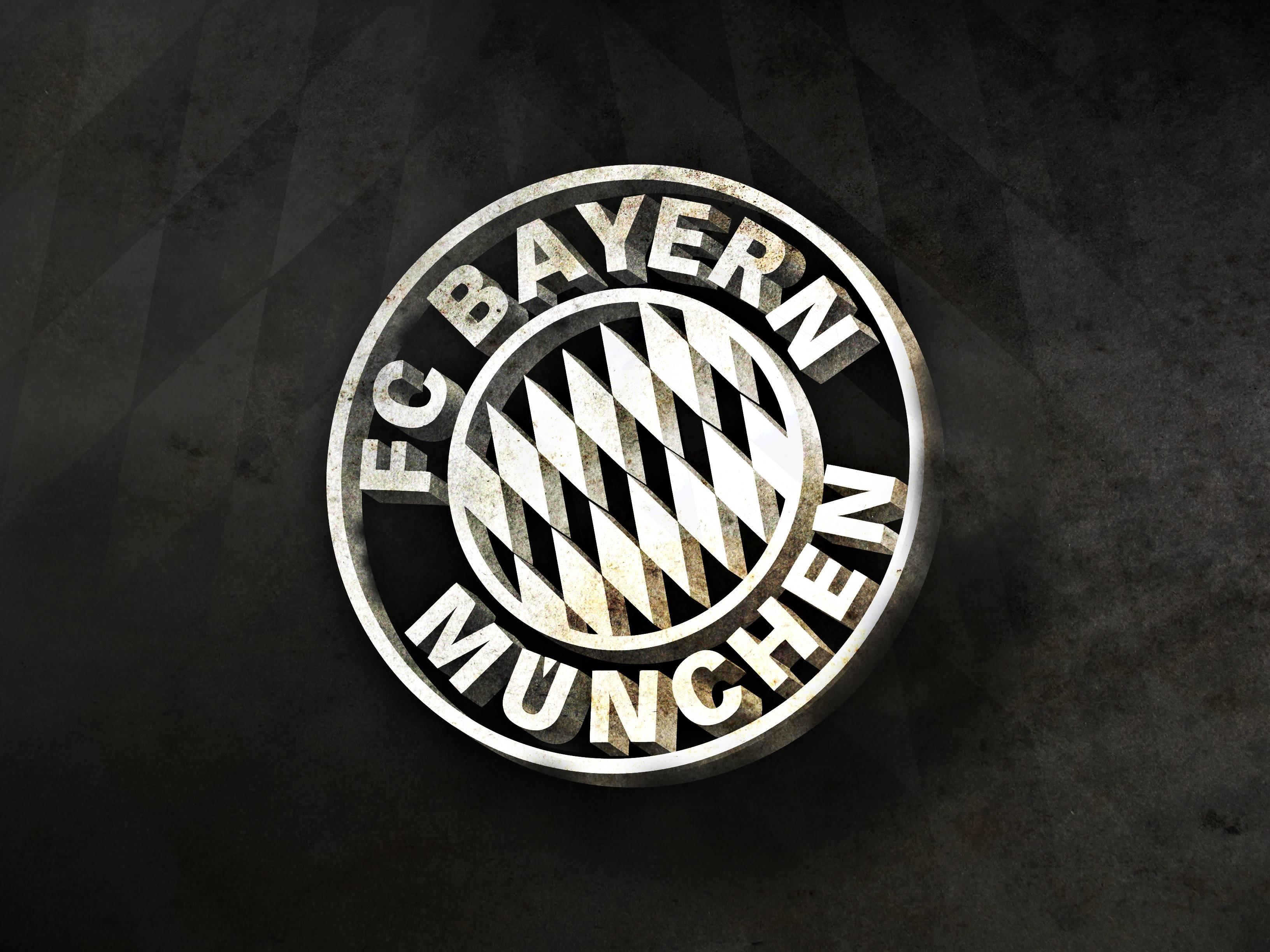 3270x2450 FC Bayern Munchen Black and White Logo Wallpaper HD, Desktop