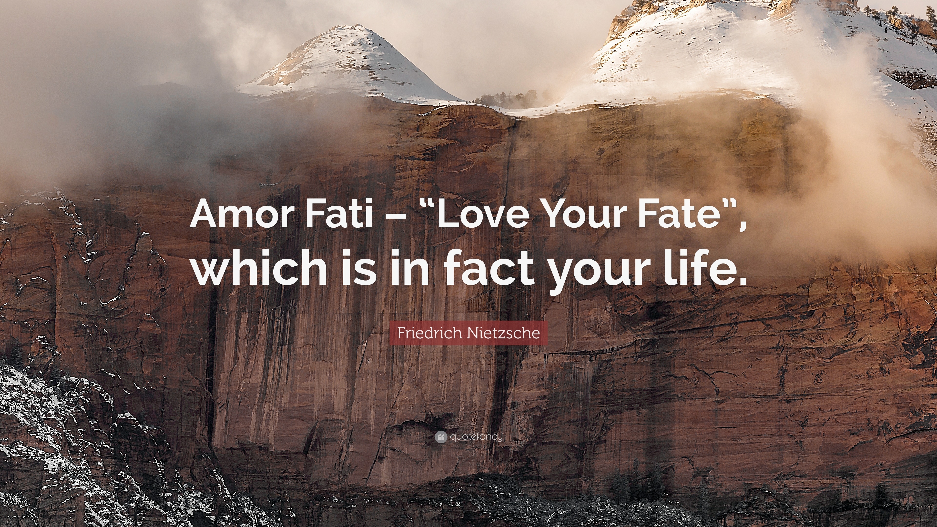 3840x2160 Friedrich Nietzsche Quote: “Amor Fati, Desktop