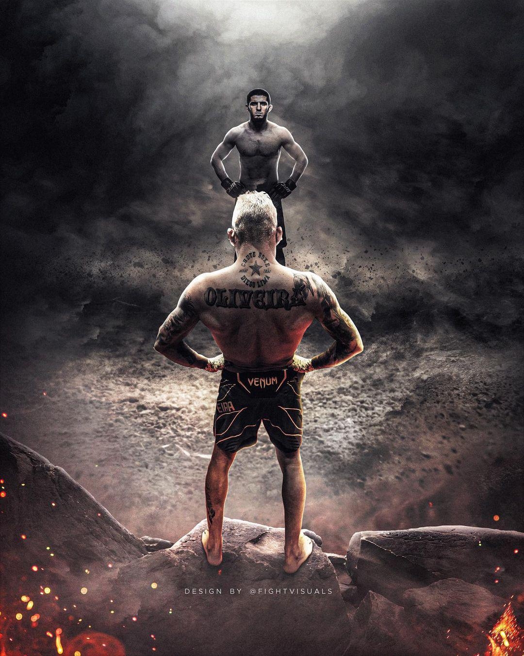 1080x1350 poster for Oliveira vs Makhachev, Phone