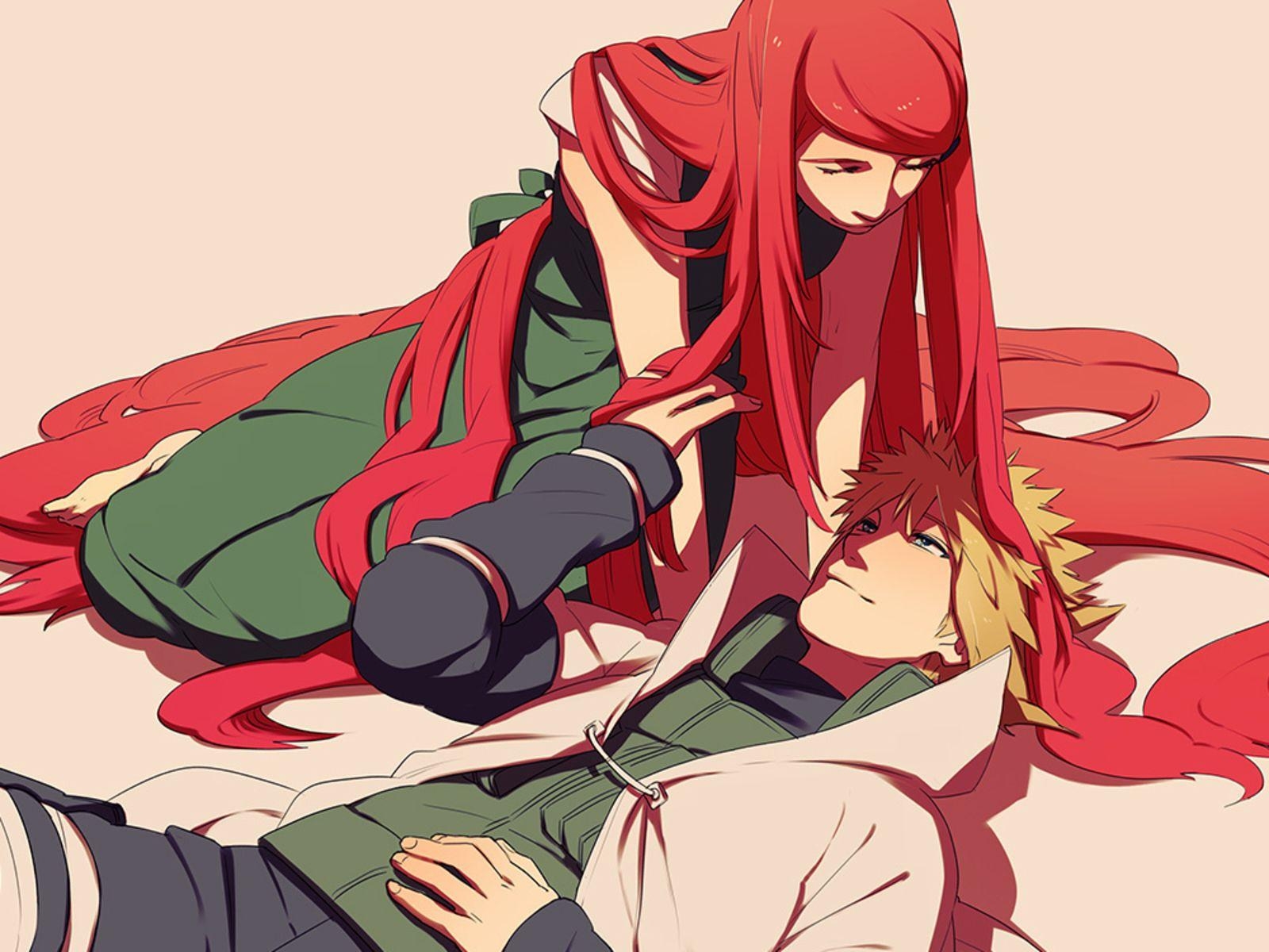 1600x1200 minato namikaze naruto shippuden uzumaki kushina yondaime redheads, Desktop