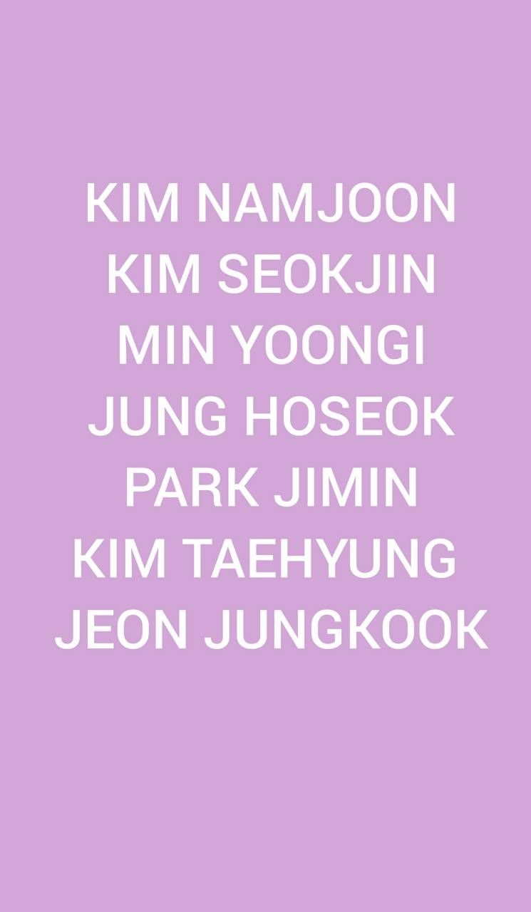 750x1280 Bts names wallpaper, Phone