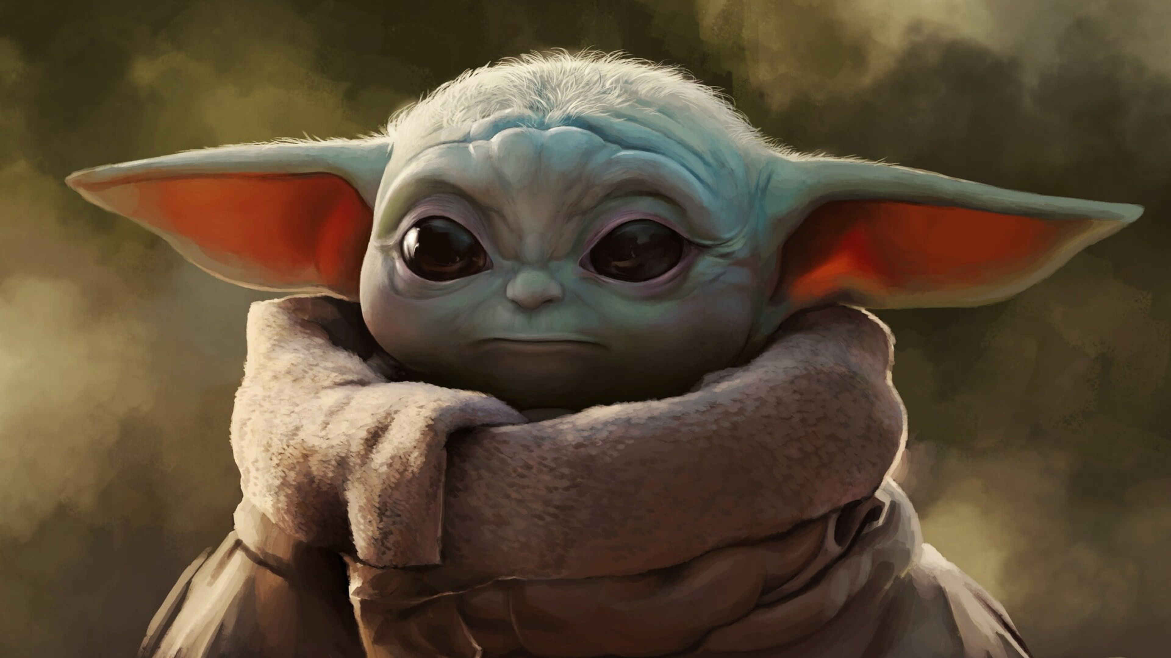 3840x2160 Star Wars Artwork The Mandalorian Baby Yoda 4K HD Wallpaper, Desktop