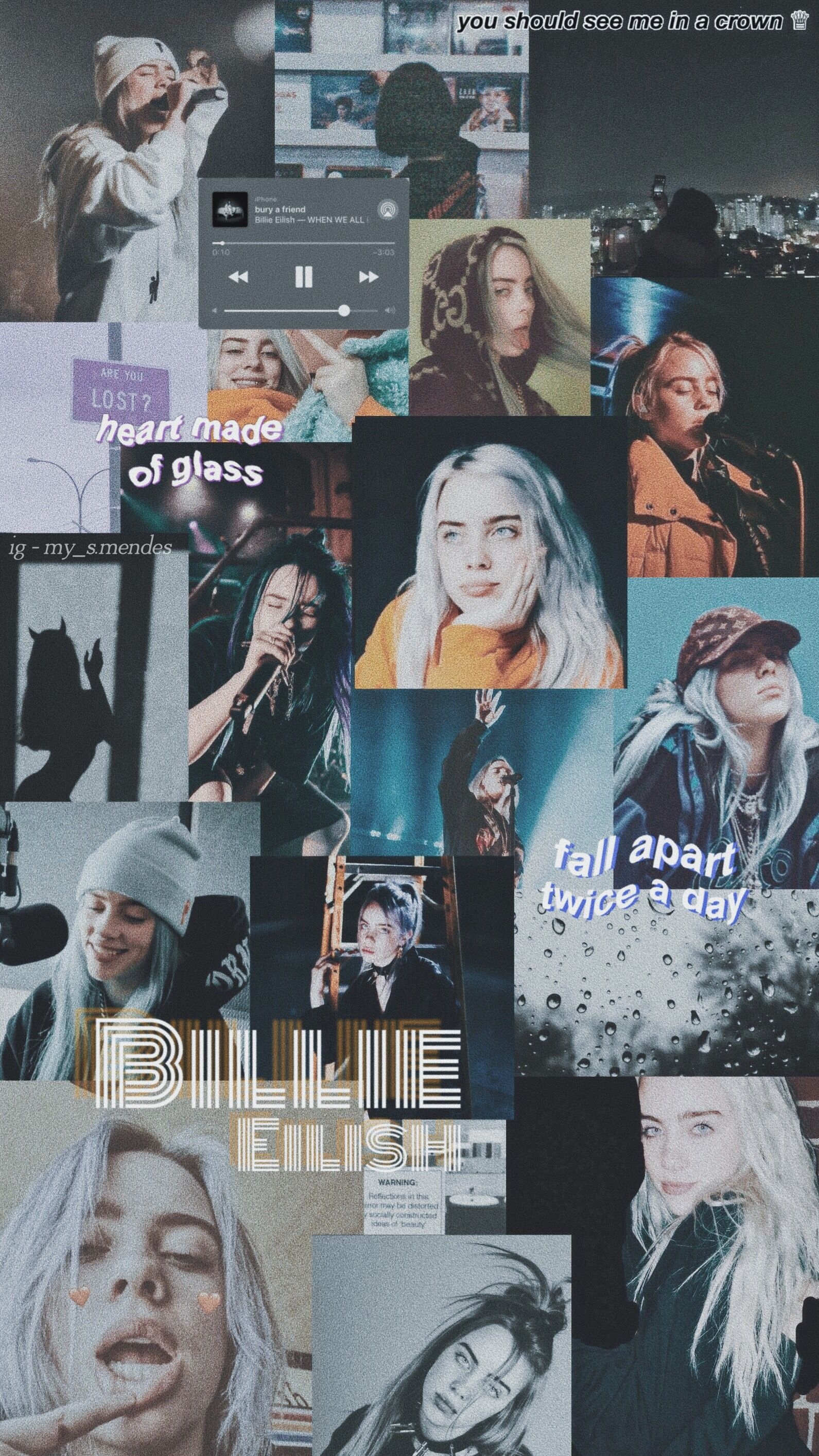 1600x2830 follow me on instagram #billieeilish, Phone